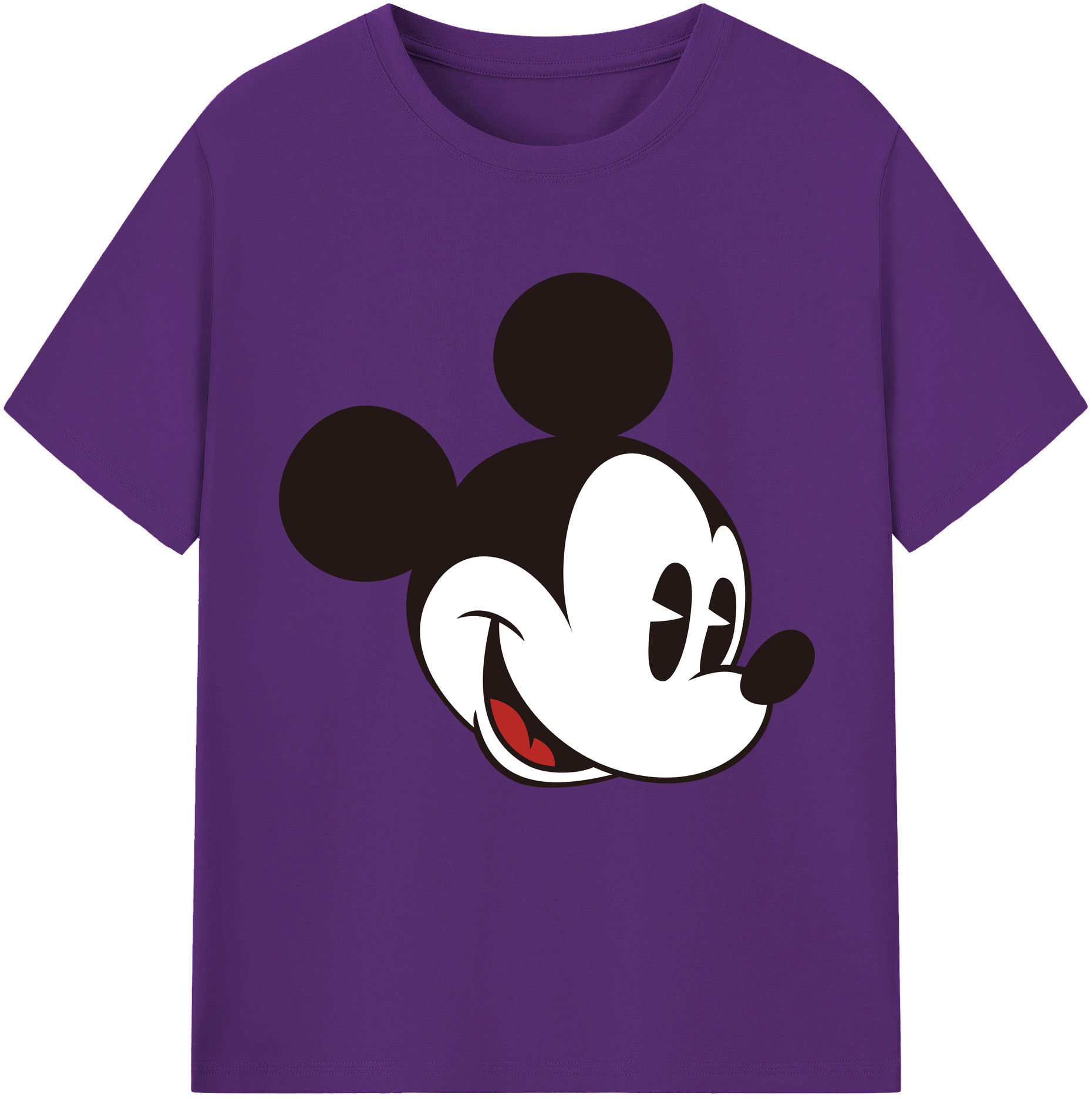 （画像用） ミッキーマウス Mickey Mouse 綿100％半袖Tシャツ（フロントプリント）