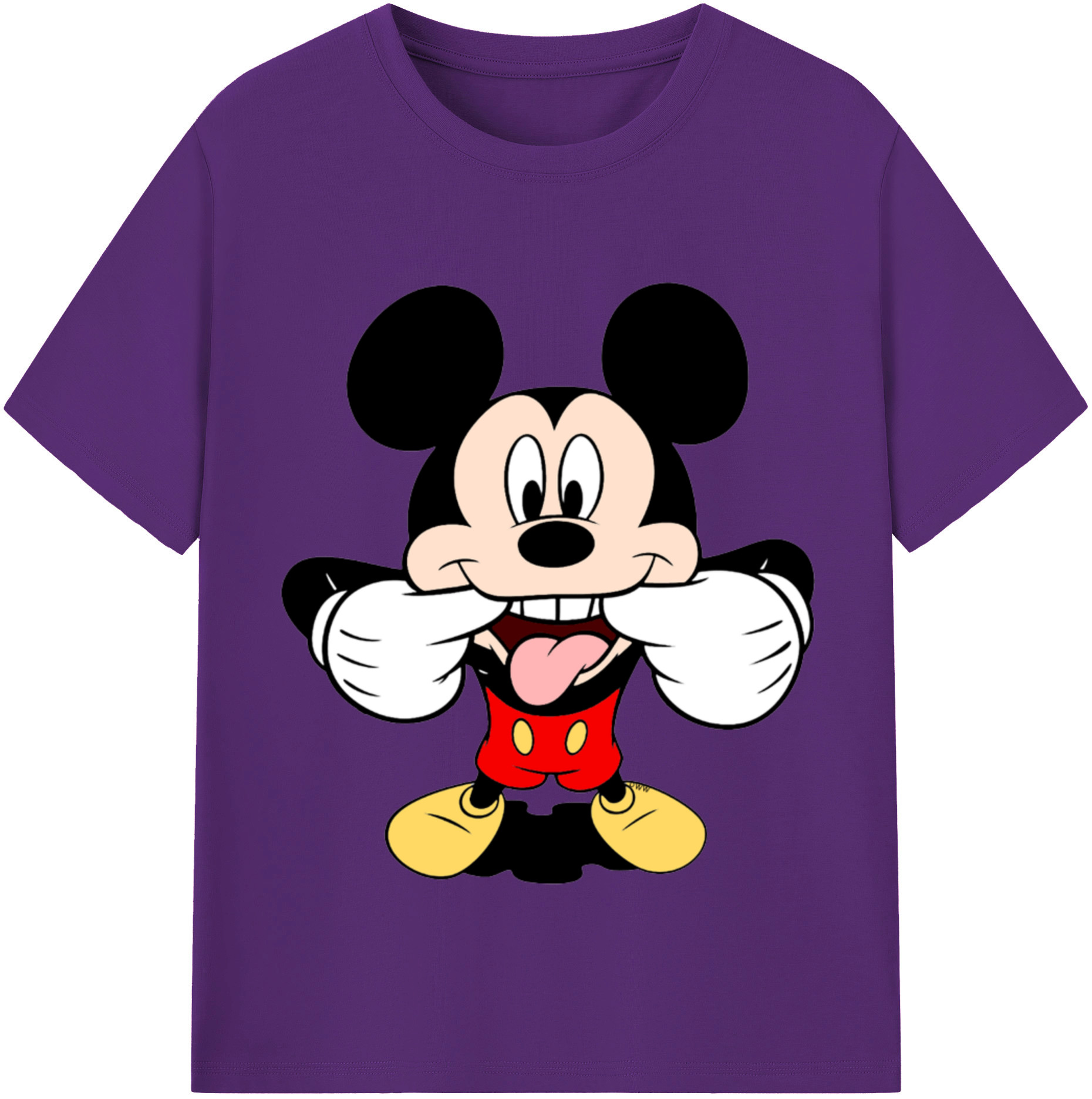 （画像用） ミッキーマウス Mickey Mouse 綿100％半袖Tシャツ（フロントプリント）