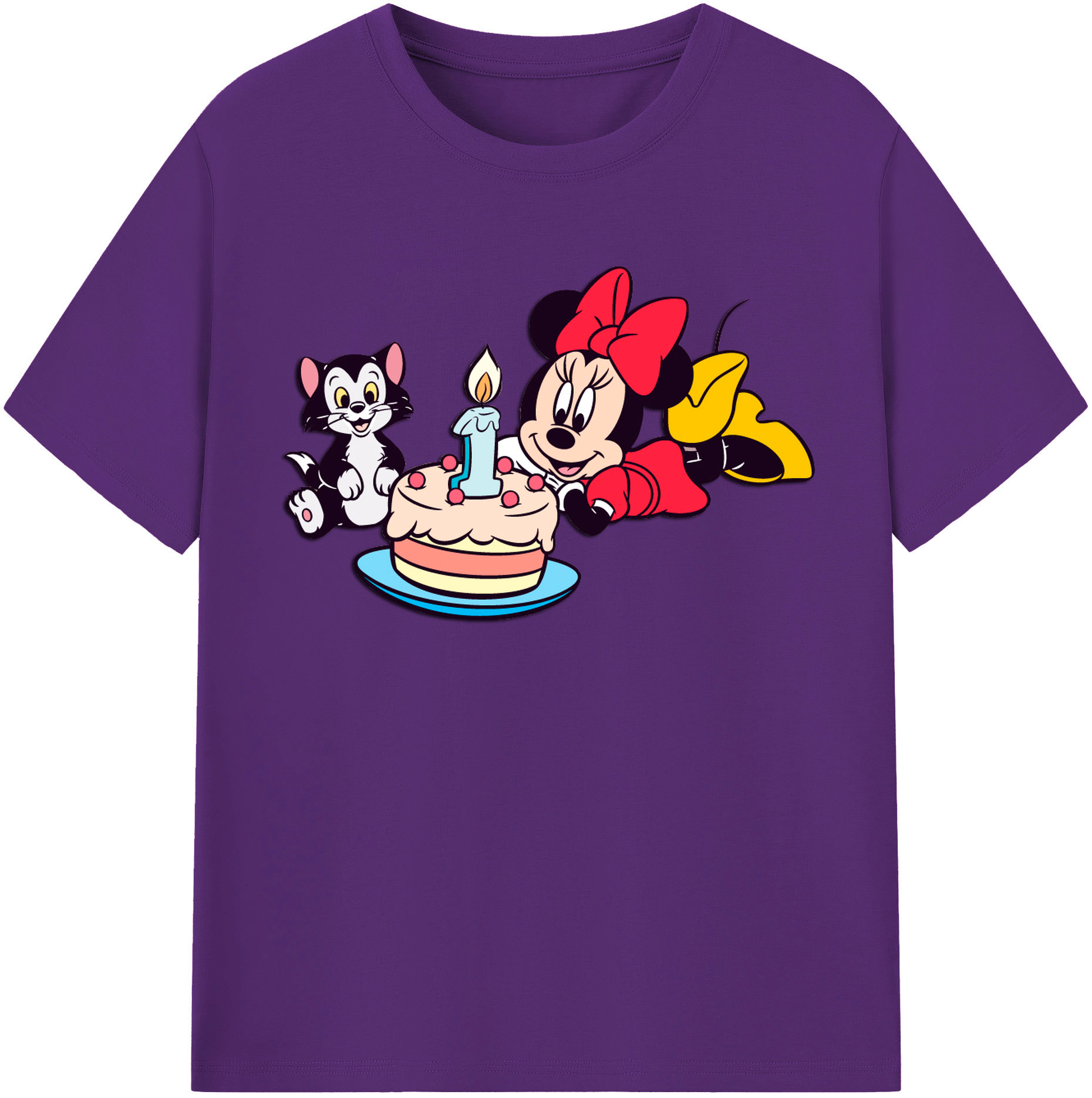 （画像用） ミッキーマウス Mickey Mouse 綿100％半袖Tシャツ（フロントプリント）