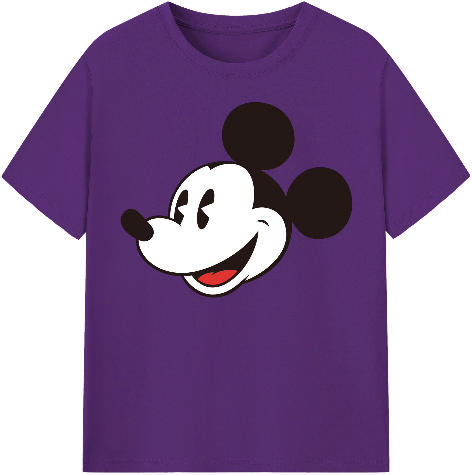 （画像用） ミッキーマウス Mickey Mouse 綿100％半袖Tシャツ（フロントプリント）