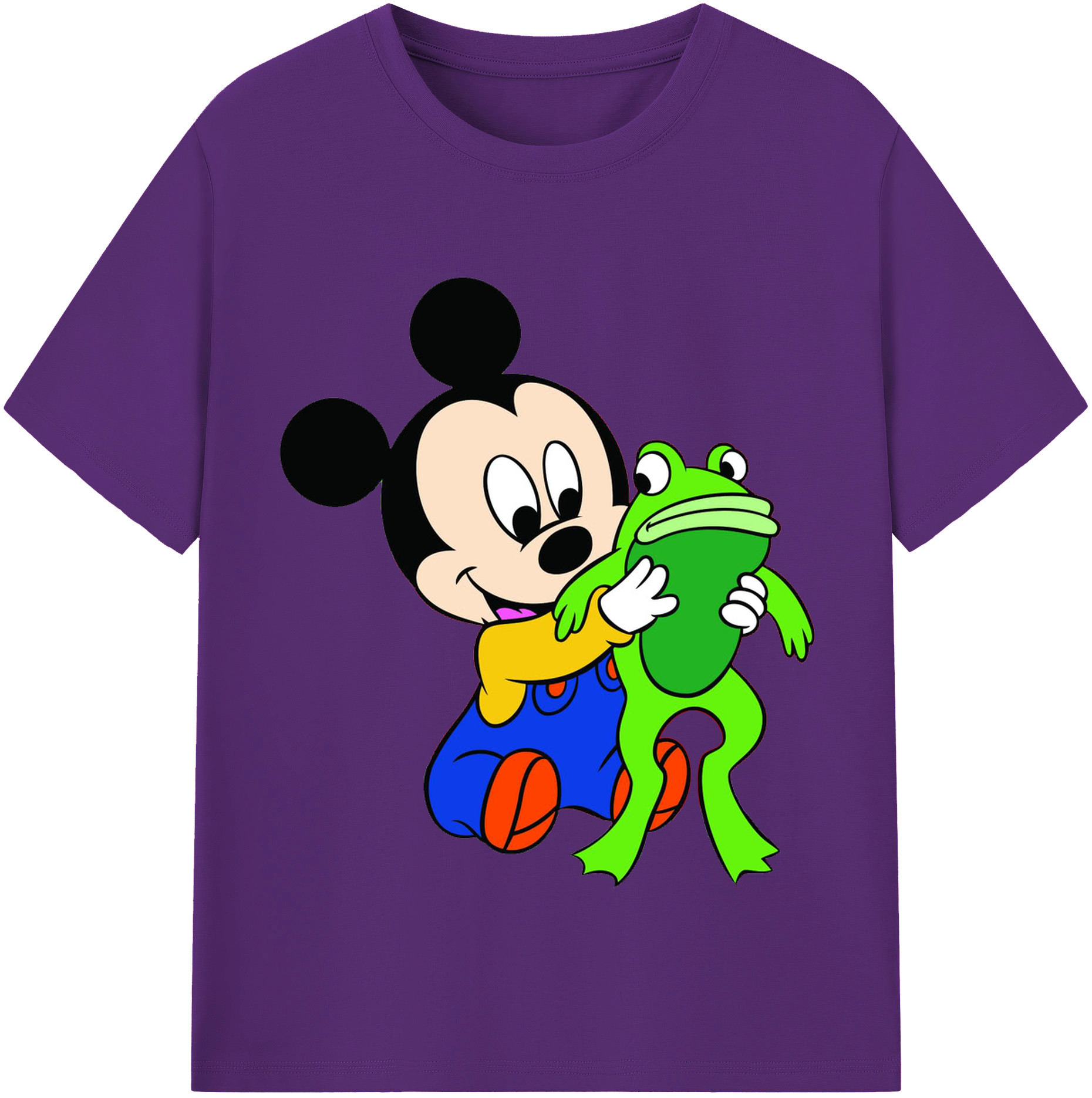（画像用） ミッキーマウス Mickey Mouse 綿100％半袖Tシャツ（フロントプリント）