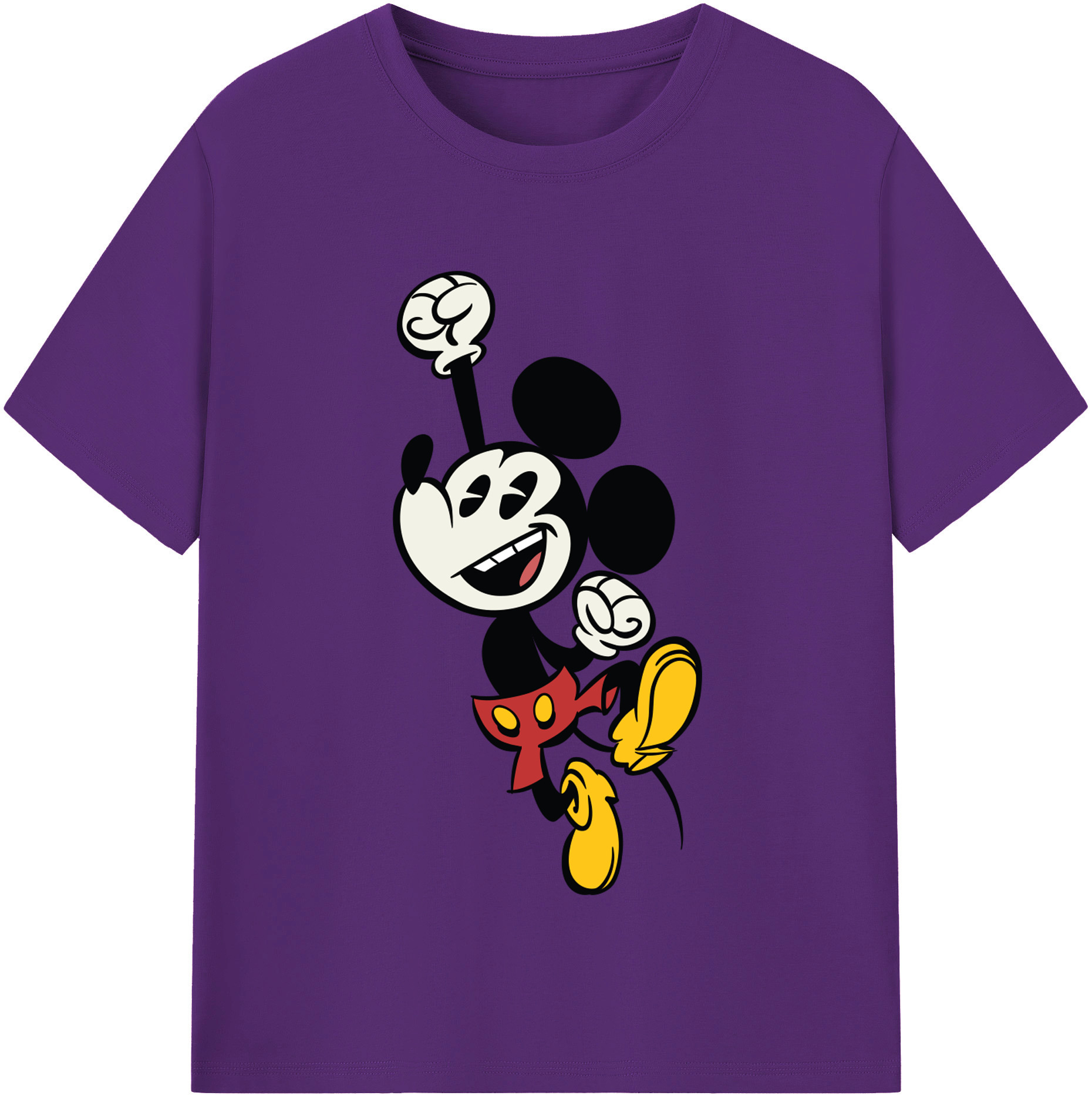 （画像用） ミッキーマウス Mickey Mouse 綿100％半袖Tシャツ（フロントプリント）