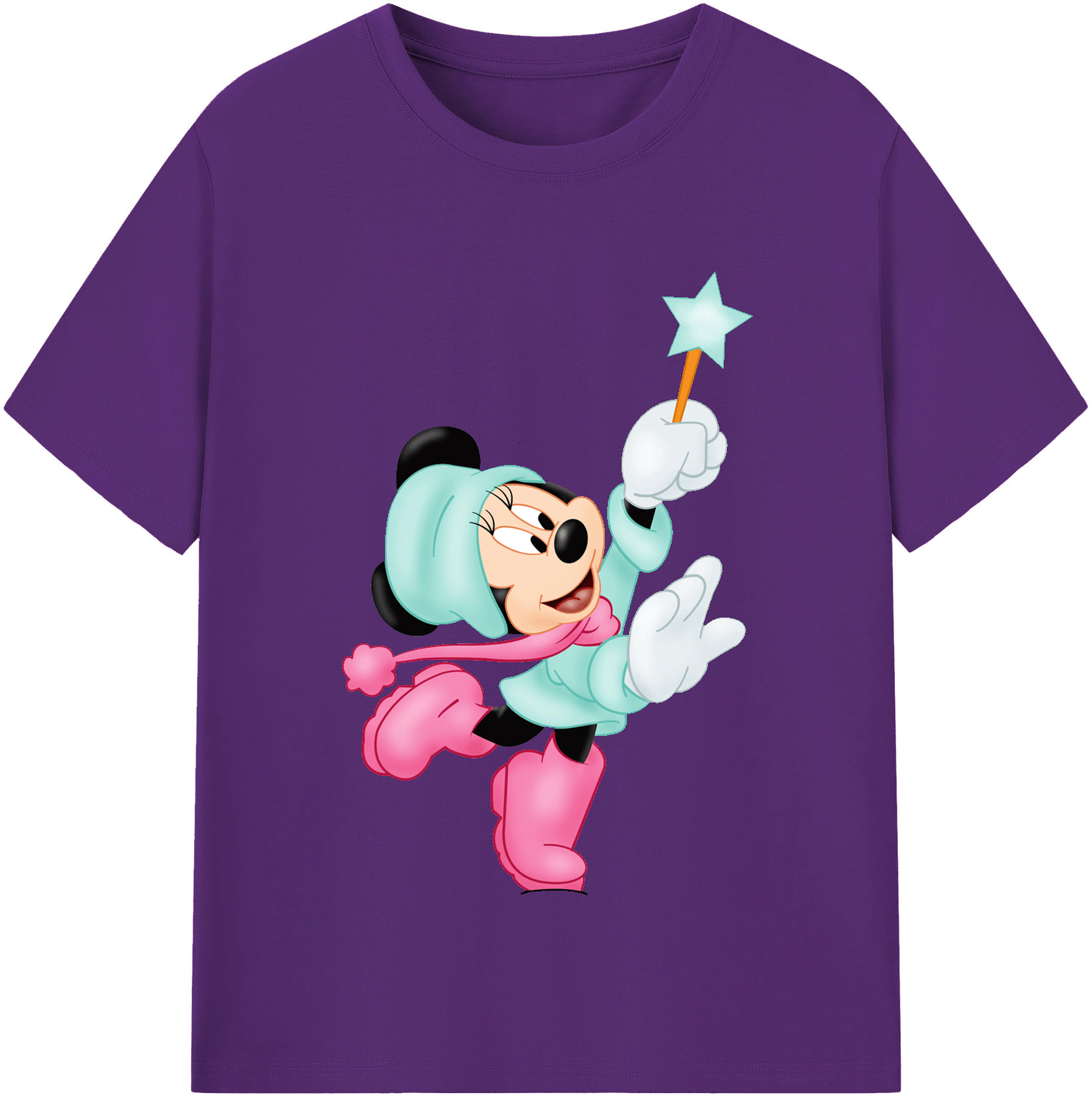 （画像用） ミッキーマウス Mickey Mouse 綿100％半袖Tシャツ（フロントプリント）