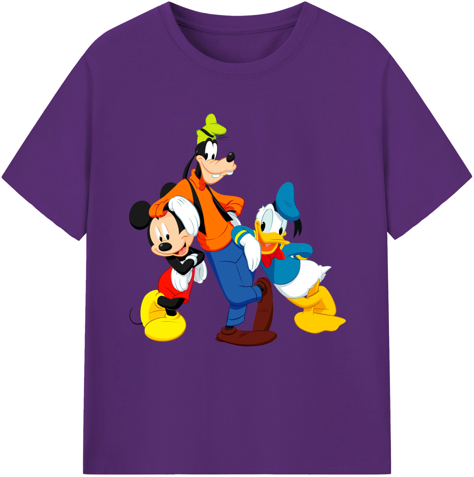 （画像用） ミッキーマウス Mickey Mouse 綿100％半袖Tシャツ（フロントプリント）