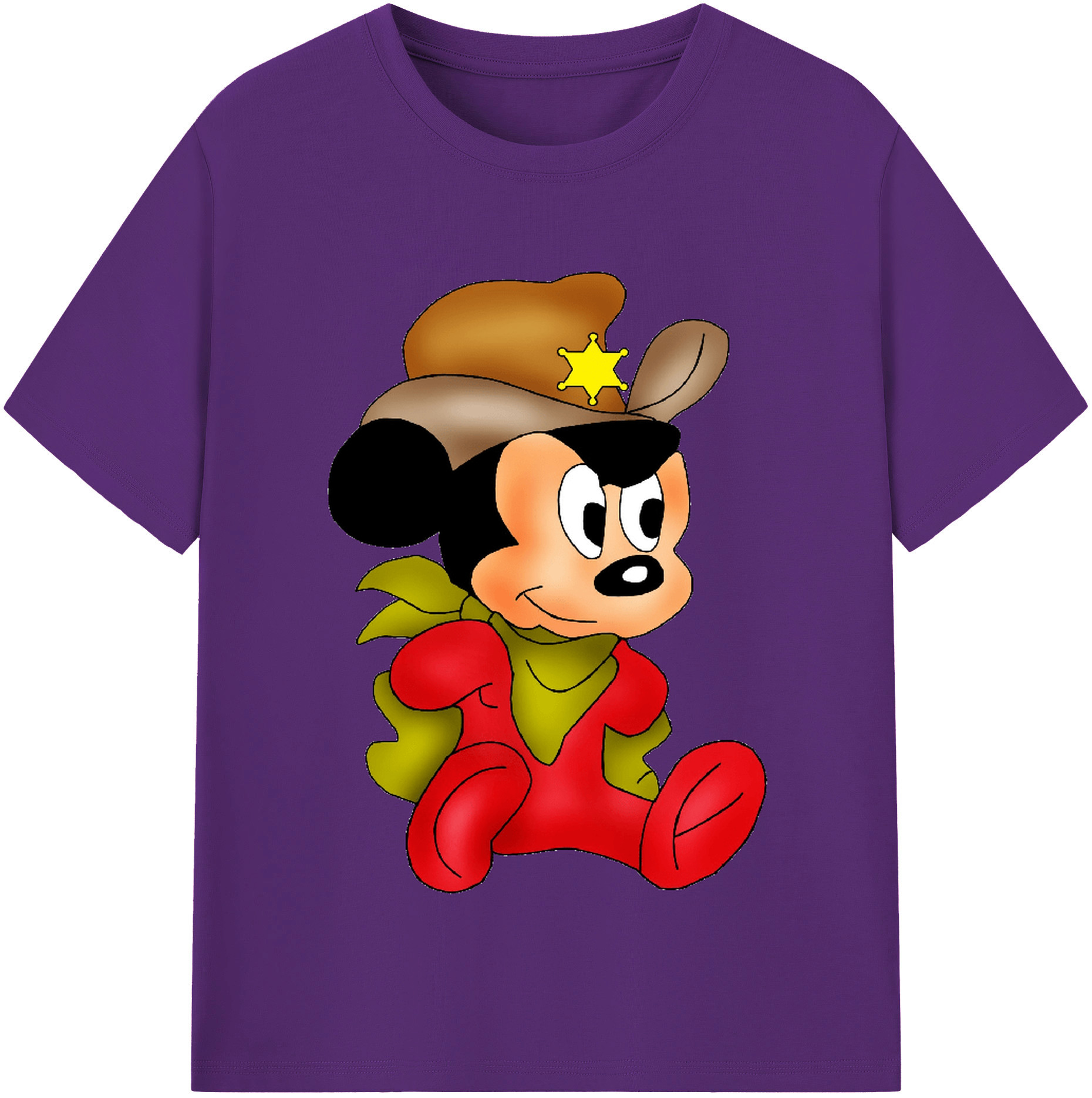 （画像用） ミッキーマウス Mickey Mouse 綿100％半袖Tシャツ（フロントプリント）