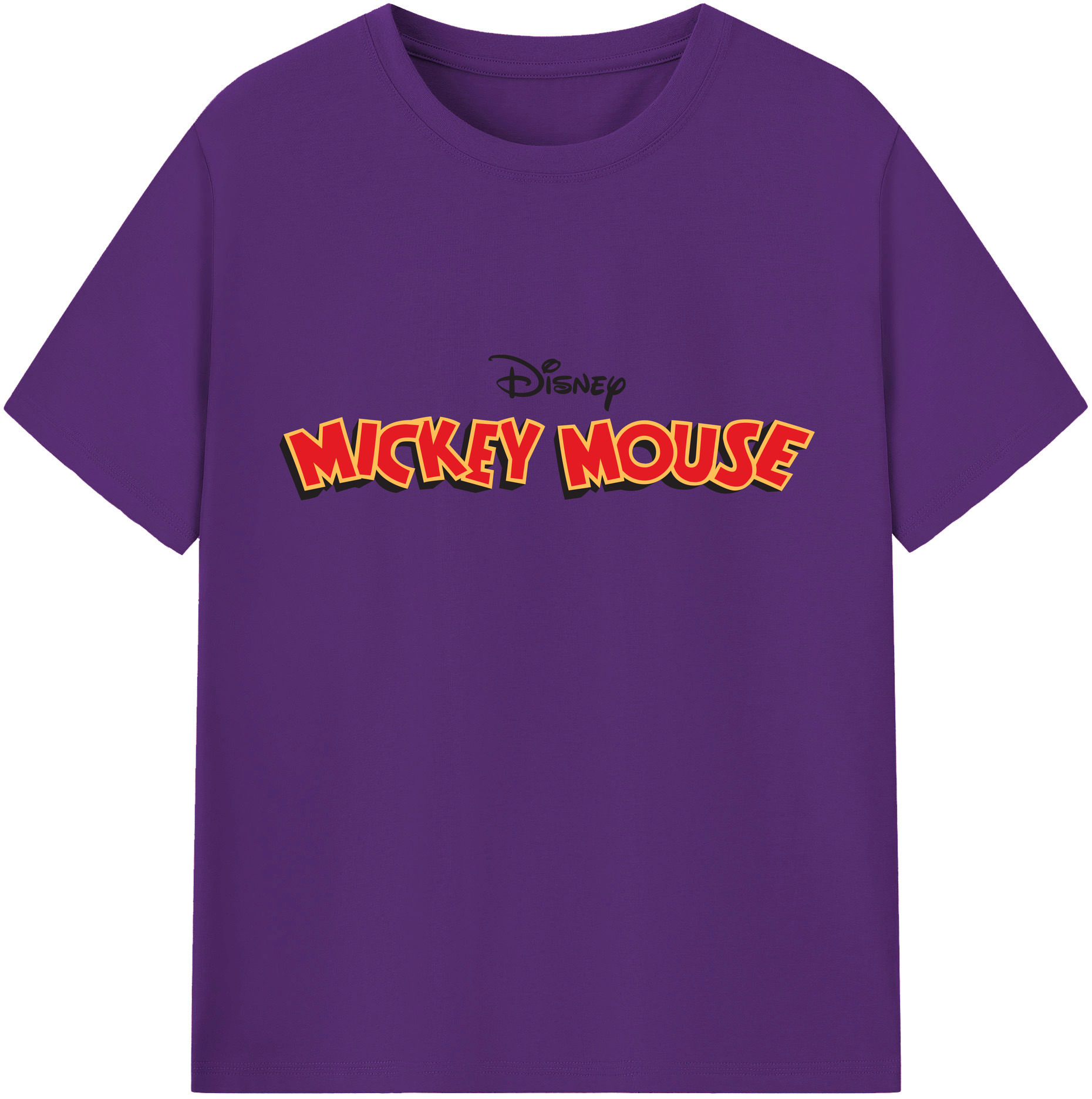 （画像用） ミッキーマウス Mickey Mouse 綿100％半袖Tシャツ（フロントプリント）