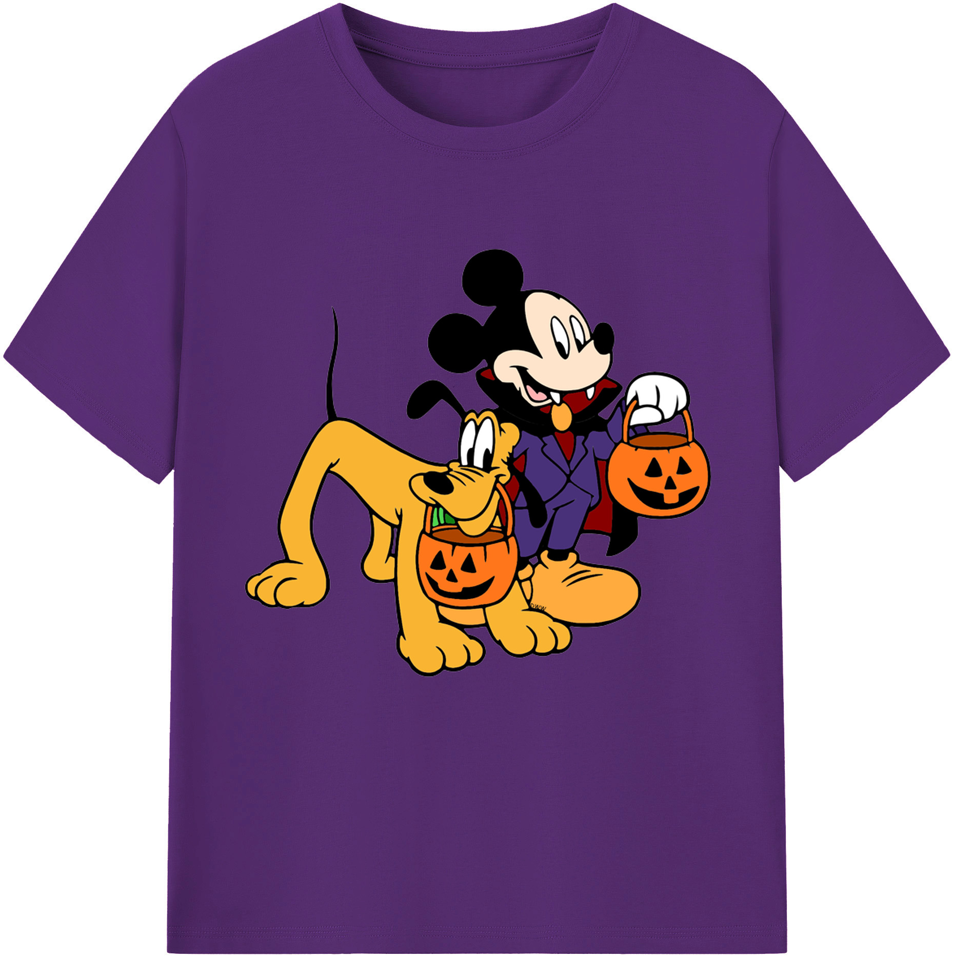（画像用） ミッキーマウス Mickey Mouse 綿100％半袖Tシャツ（フロントプリント）