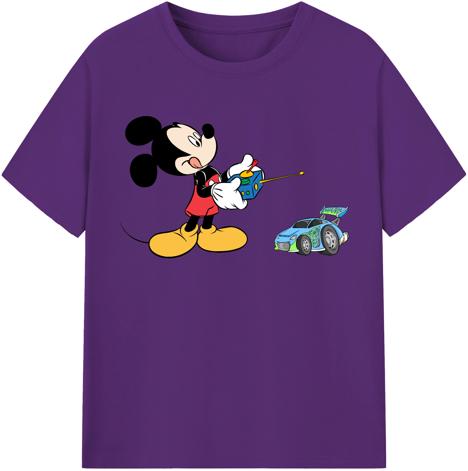 （画像用） ミッキーマウス Mickey Mouse 綿100％半袖Tシャツ（フロントプリント）