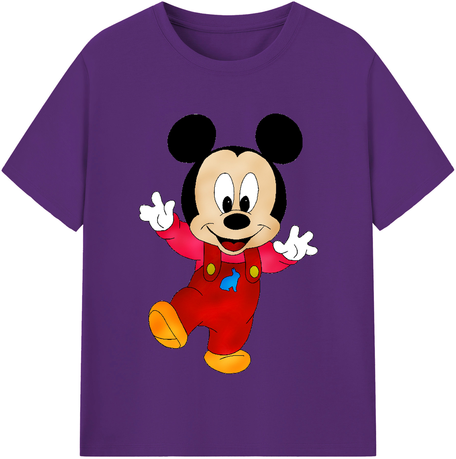 （画像用） ミッキーマウス Mickey Mouse 綿100％半袖Tシャツ（フロントプリント）