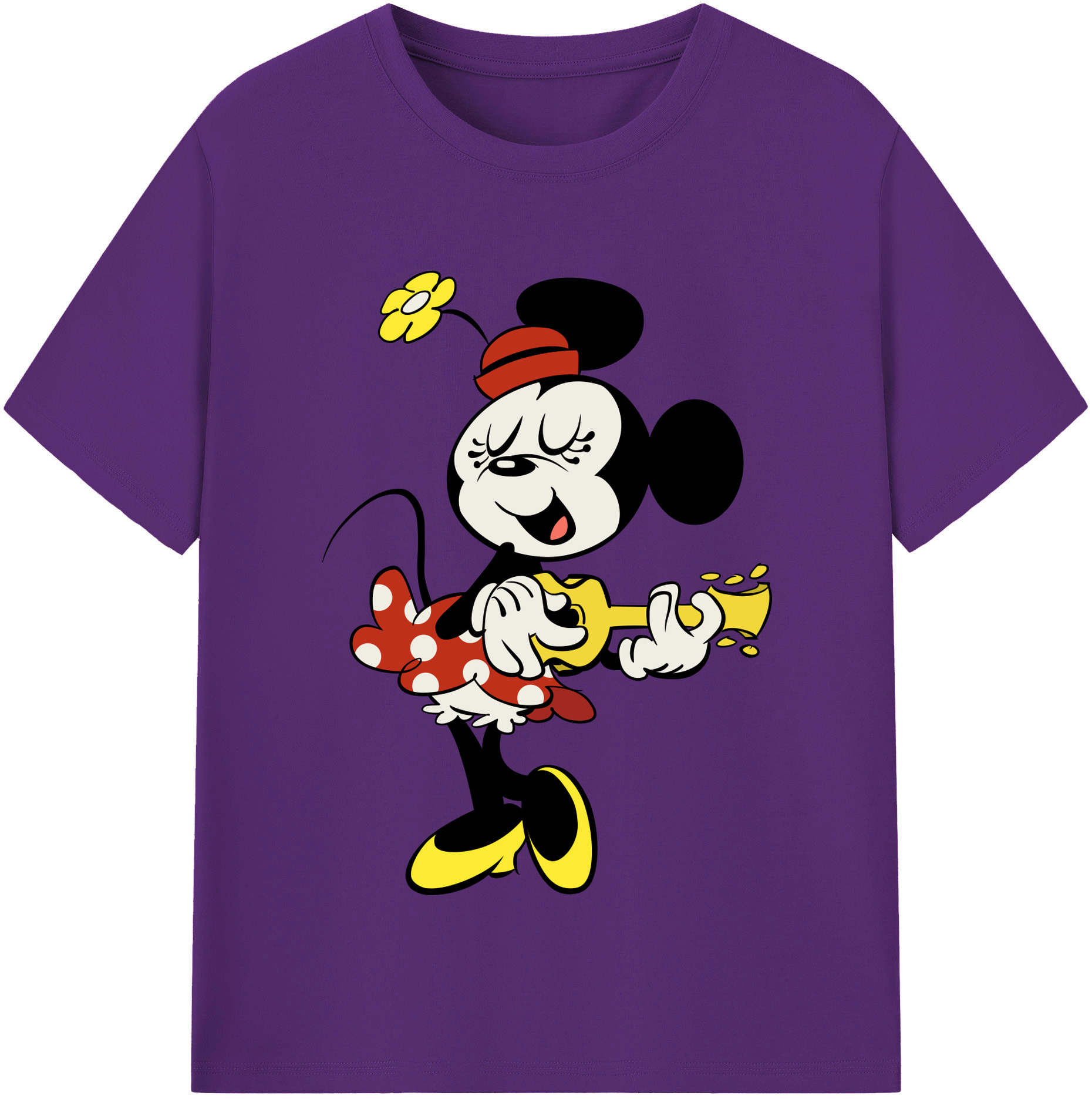 （画像用） ミッキーマウス Mickey Mouse 綿100％半袖Tシャツ（フロントプリント）