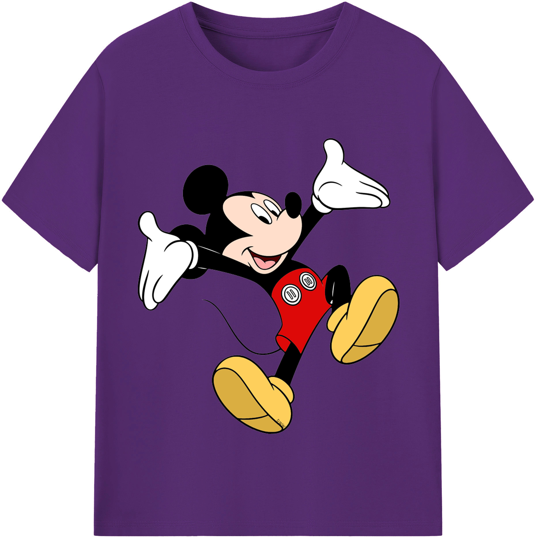 （画像用） ミッキーマウス Mickey Mouse 綿100％半袖Tシャツ（フロントプリント）