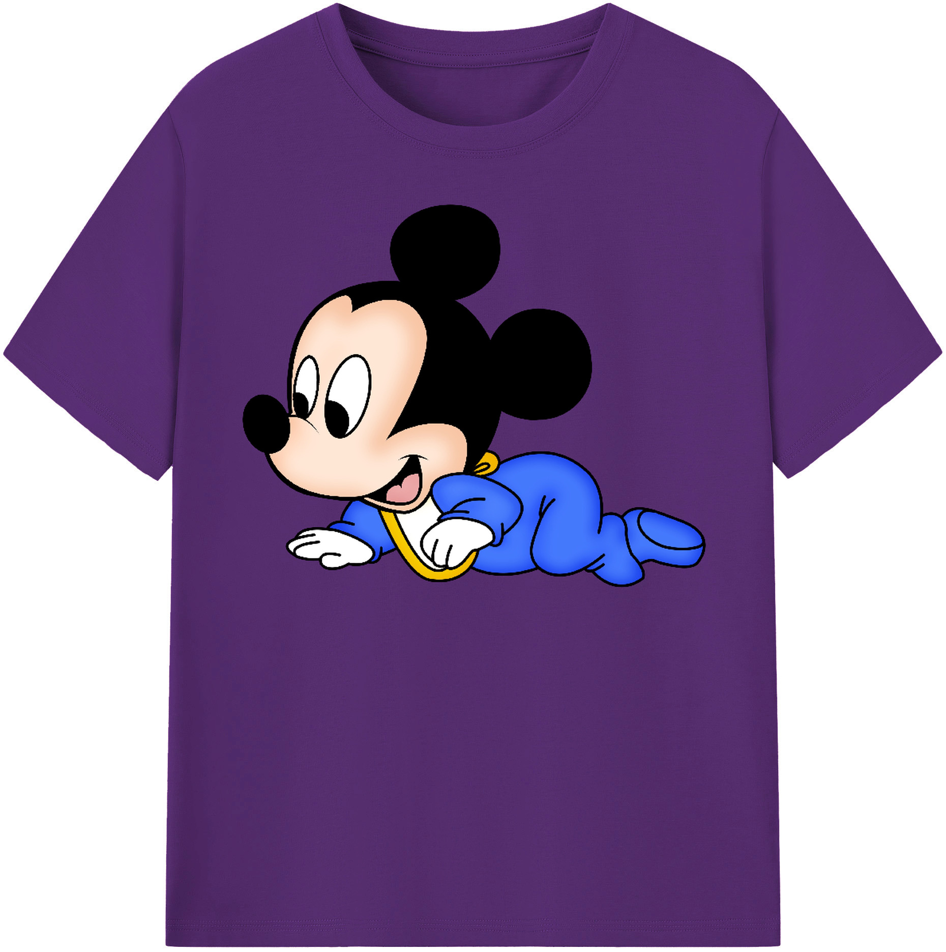 （画像用） ミッキーマウス Mickey Mouse 綿100％半袖Tシャツ（フロントプリント）