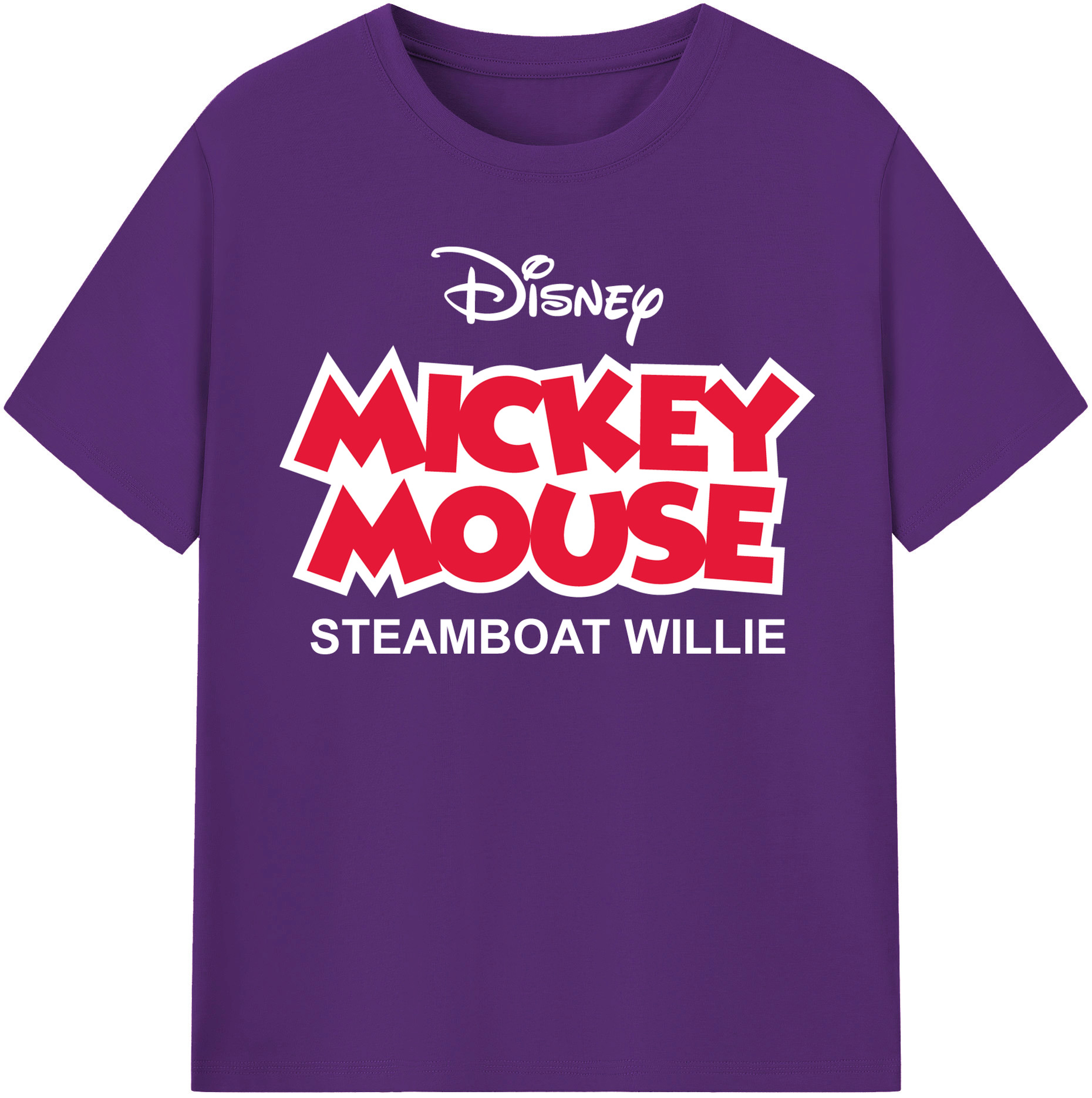 （画像用） ミッキーマウス Mickey Mouse 綿100％半袖Tシャツ（フロントプリント）