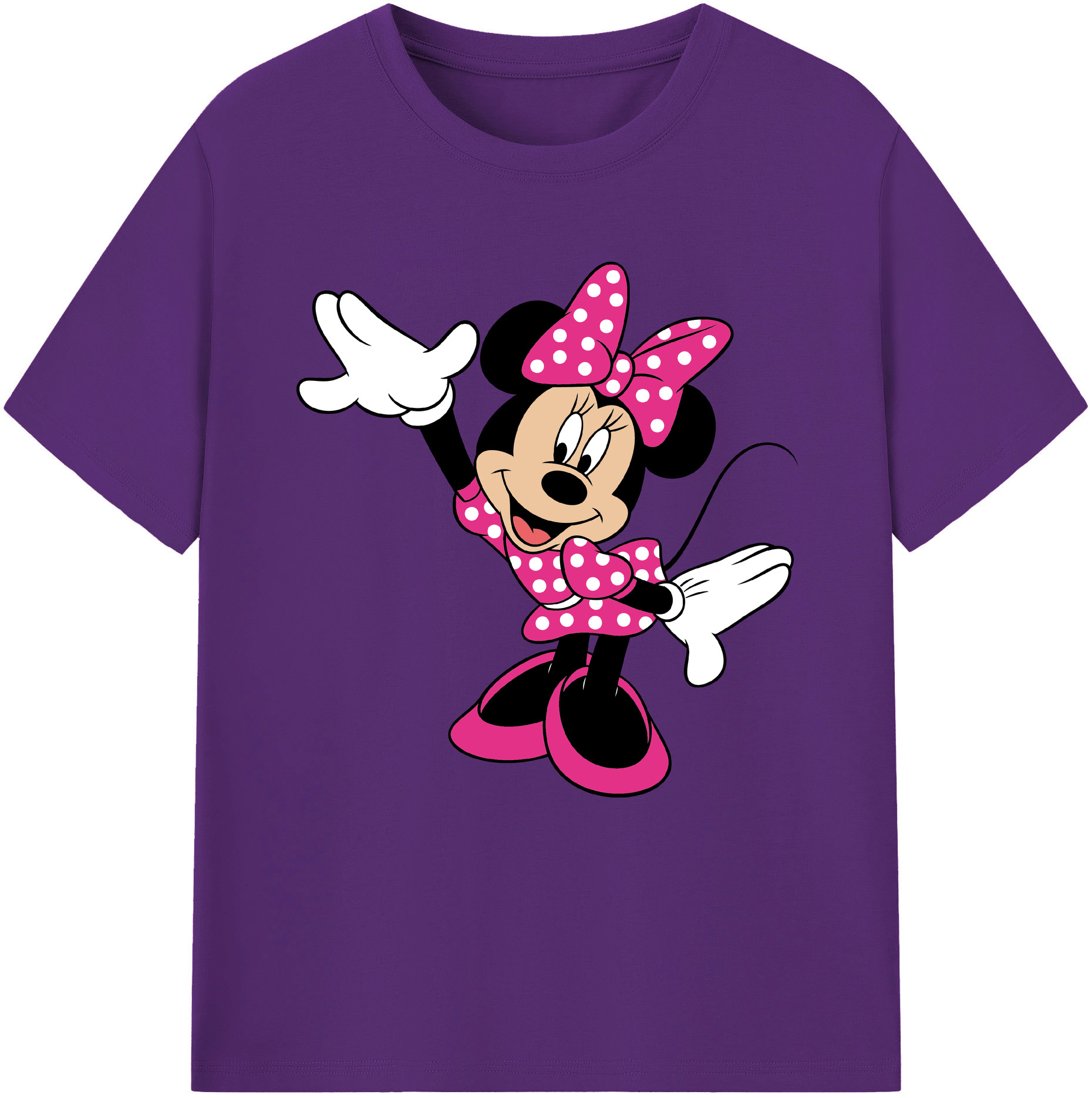 （画像用） ミッキーマウス Mickey Mouse 綿100％半袖Tシャツ（フロントプリント）