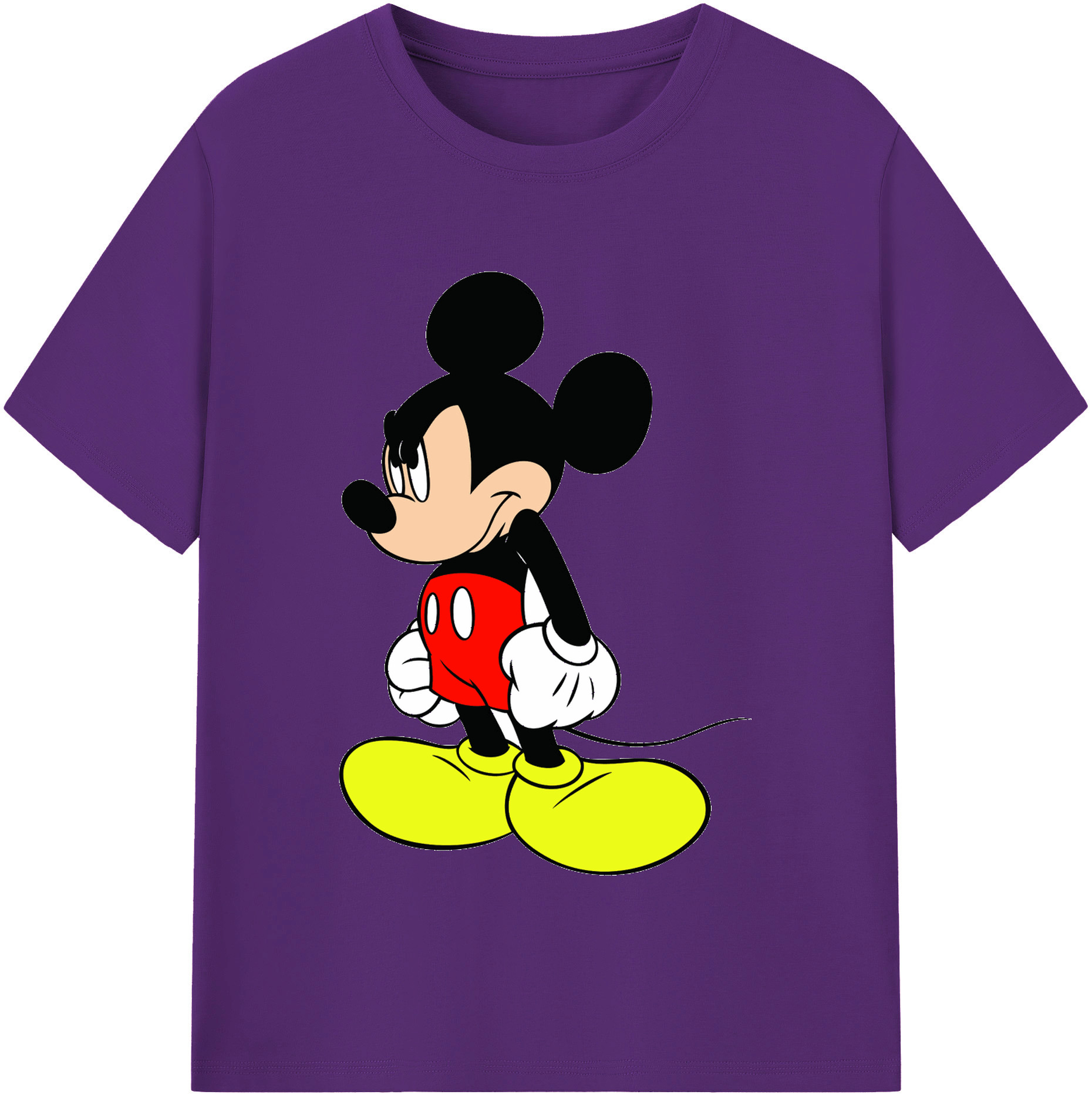 （画像用） ミッキーマウス Mickey Mouse 綿100％半袖Tシャツ（フロントプリント）