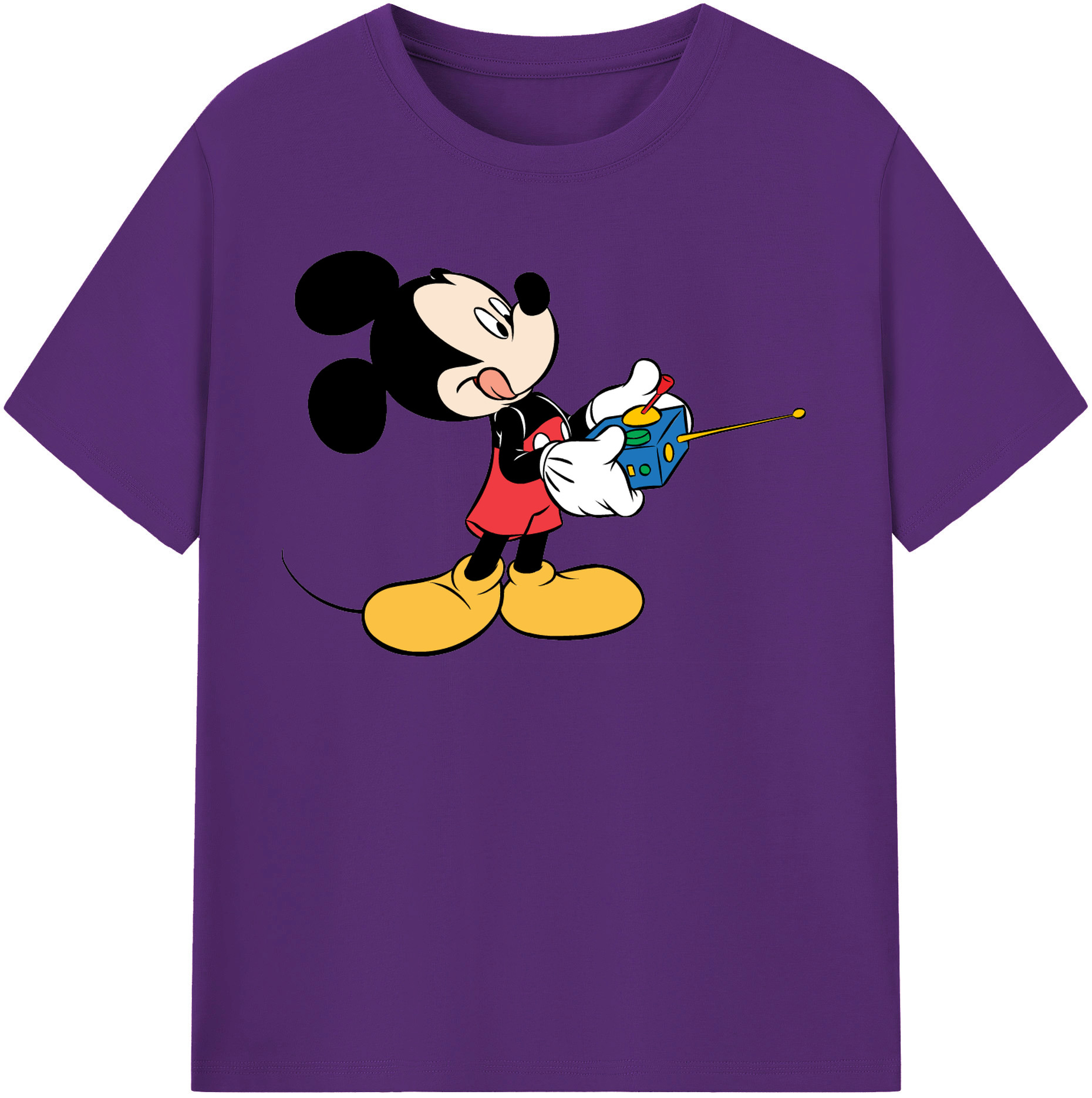 （画像用） ミッキーマウス Mickey Mouse 綿100％半袖Tシャツ（フロントプリント）