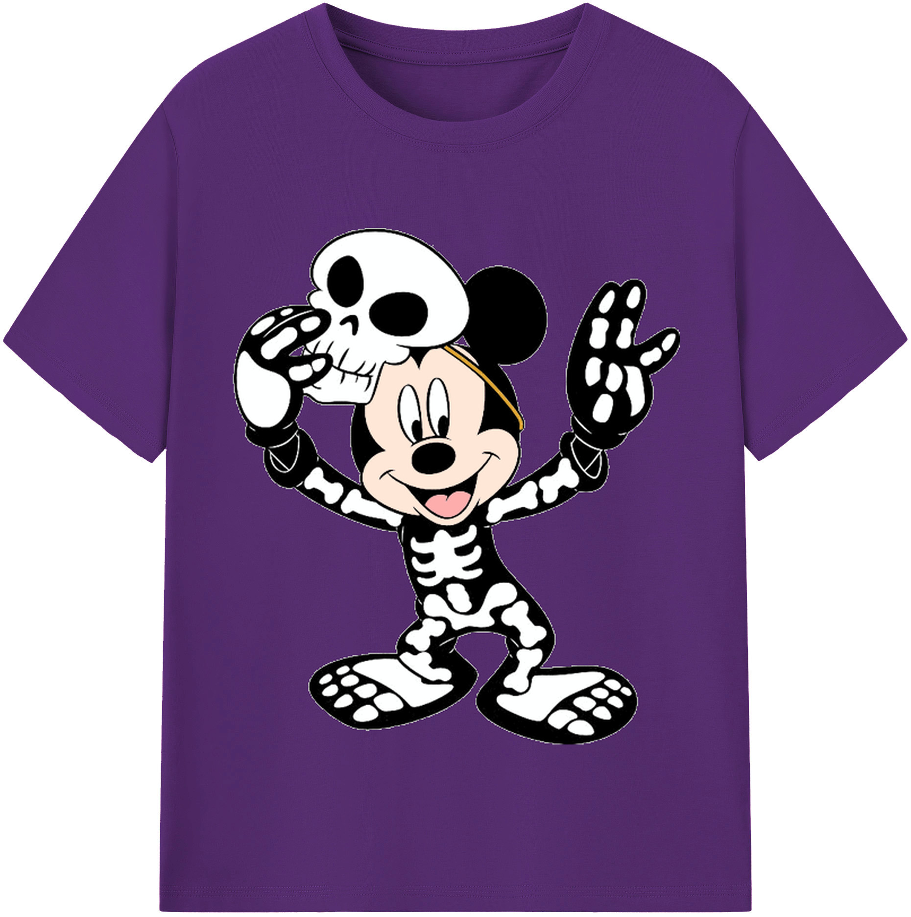 （画像用） ミッキーマウス Mickey Mouse 綿100％半袖Tシャツ（フロントプリント）