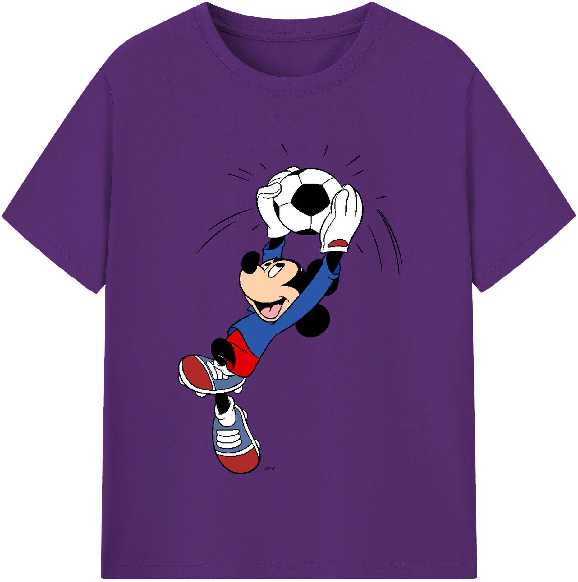 （画像用） ミッキーマウス Mickey Mouse 綿100％半袖Tシャツ（フロントプリント）