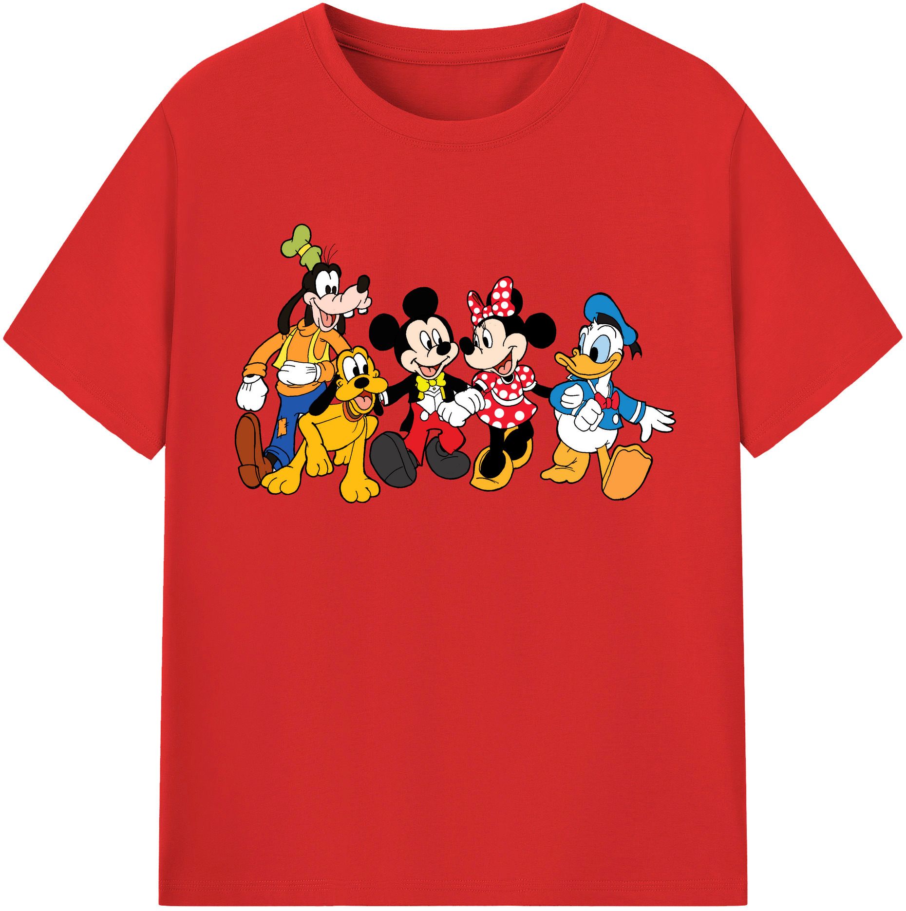 （画像用） ミッキーマウス Mickey Mouse 綿100％半袖Tシャツ（フロントプリント）