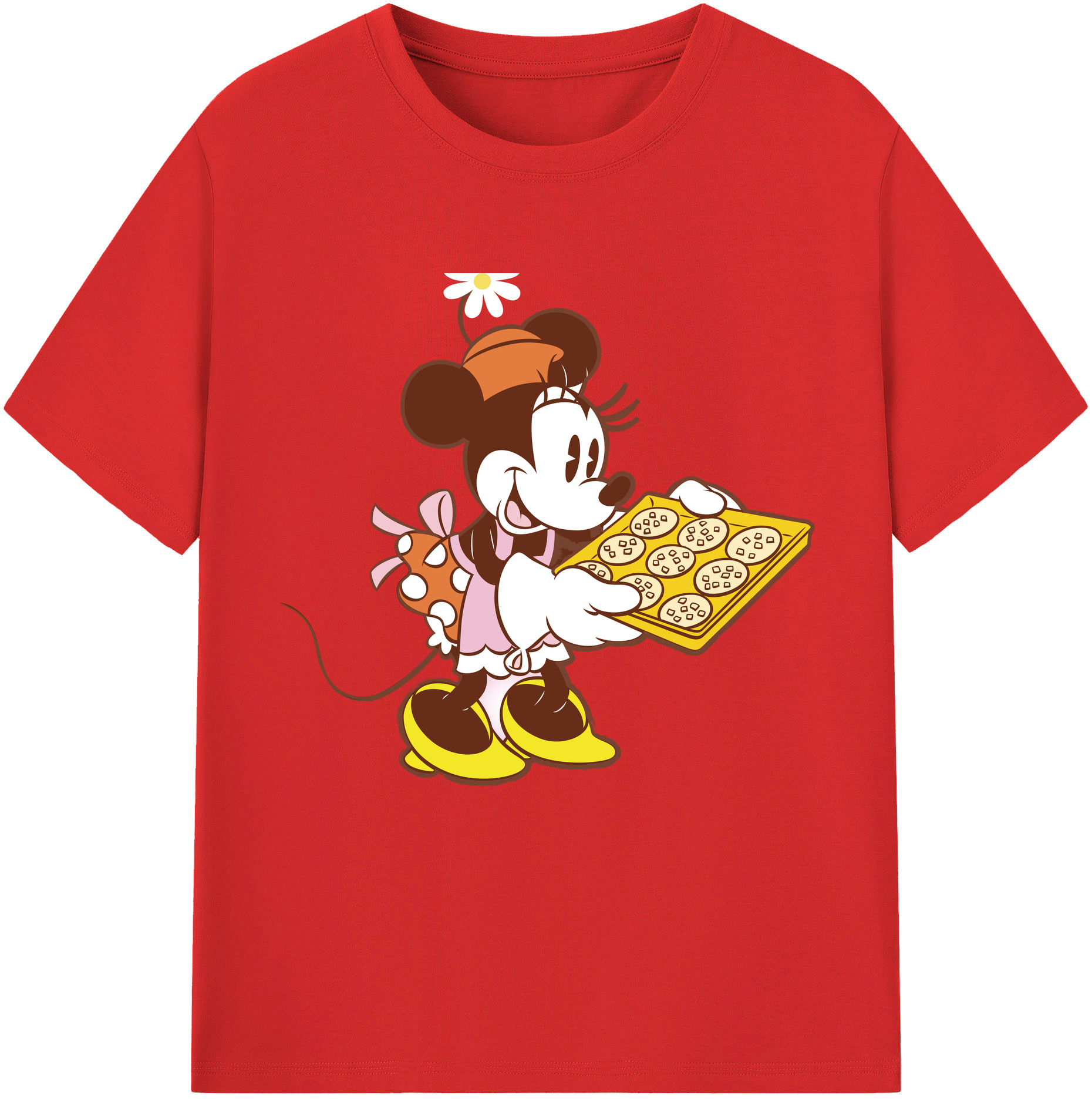 （画像用） ミッキーマウス Mickey Mouse 綿100％半袖Tシャツ（フロントプリント）