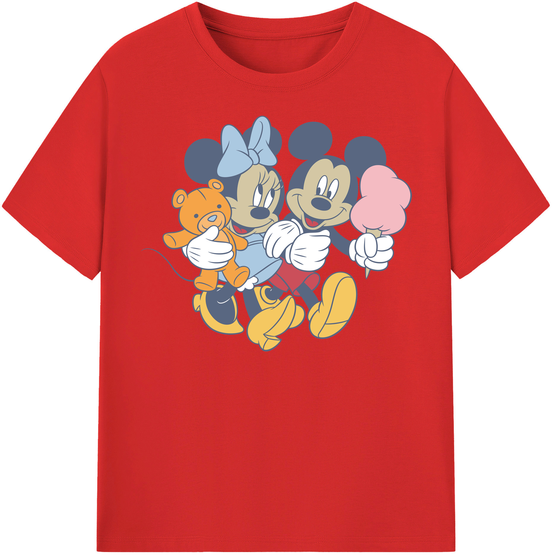 （画像用） ミッキーマウス Mickey Mouse 綿100％半袖Tシャツ（フロントプリント）