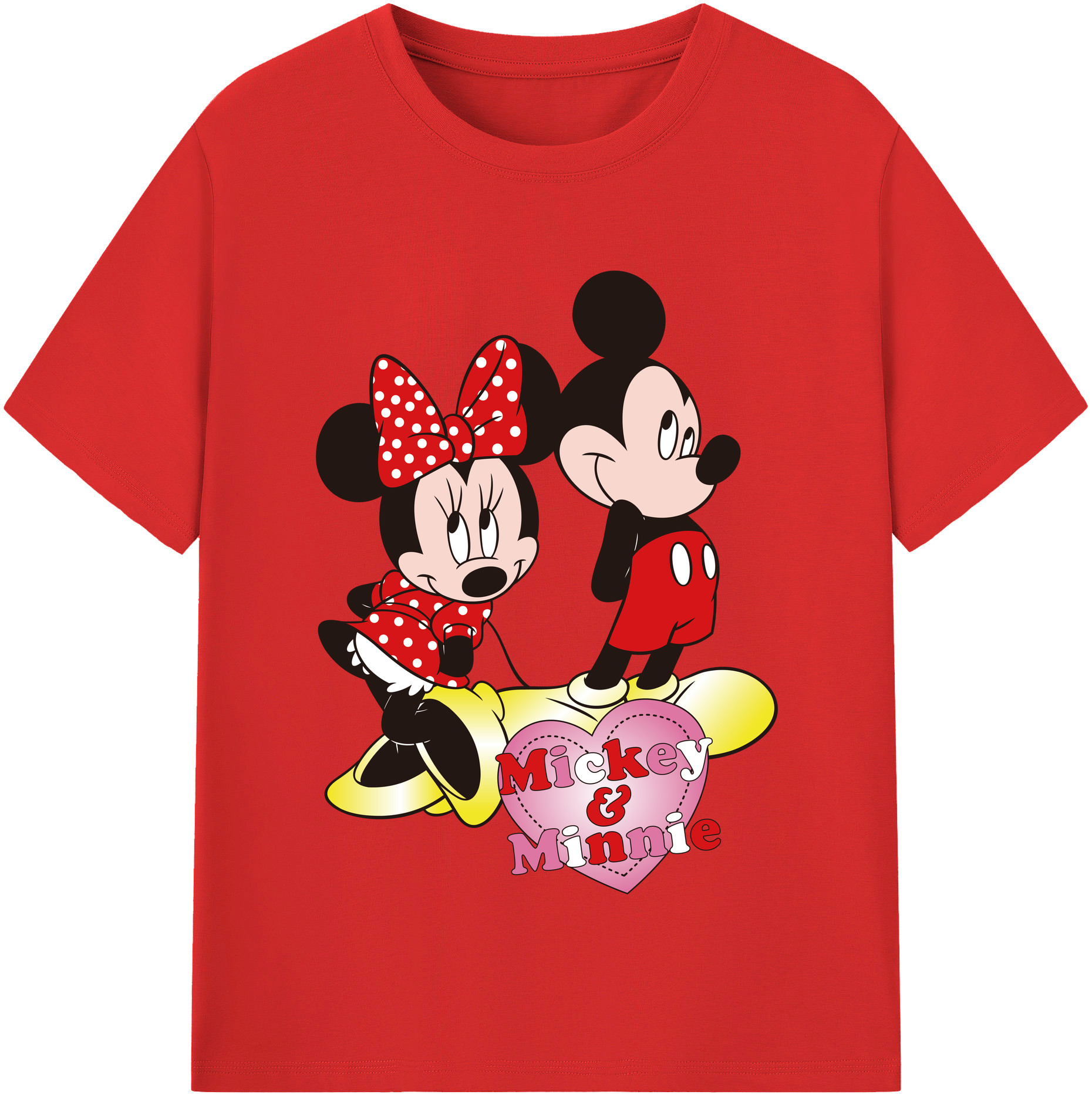 （画像用） ミッキーマウス Mickey Mouse 綿100％半袖Tシャツ（フロントプリント）