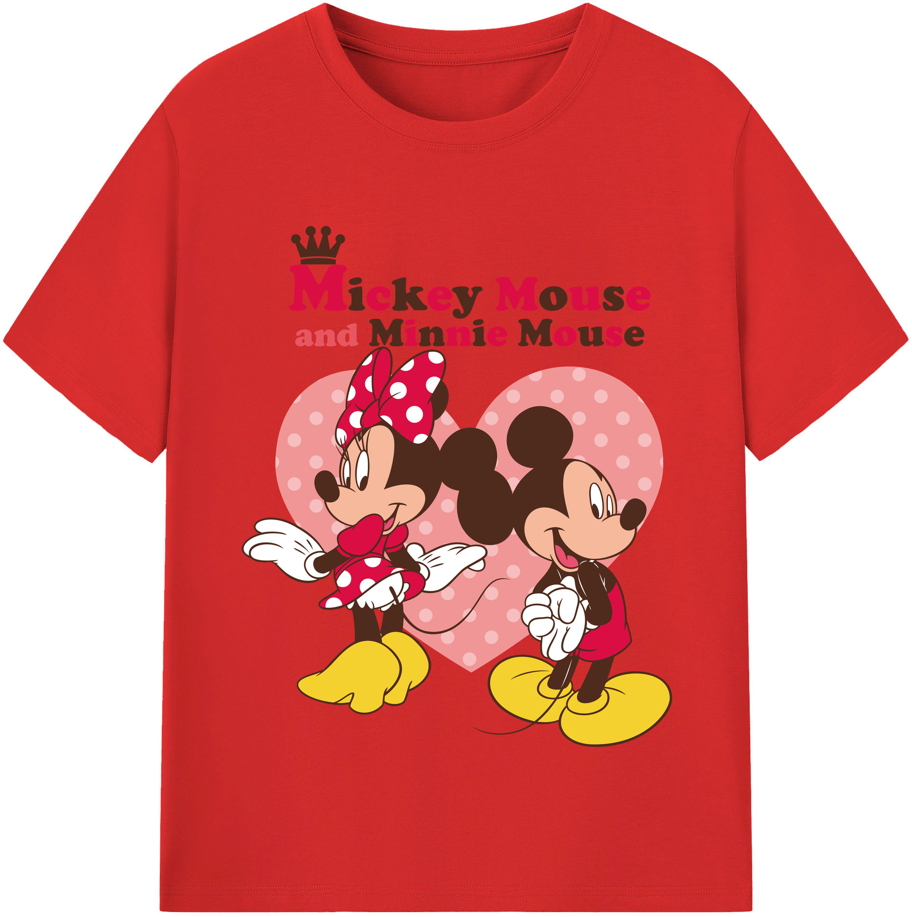 （画像用） ミッキーマウス Mickey Mouse 綿100％半袖Tシャツ（フロントプリント）