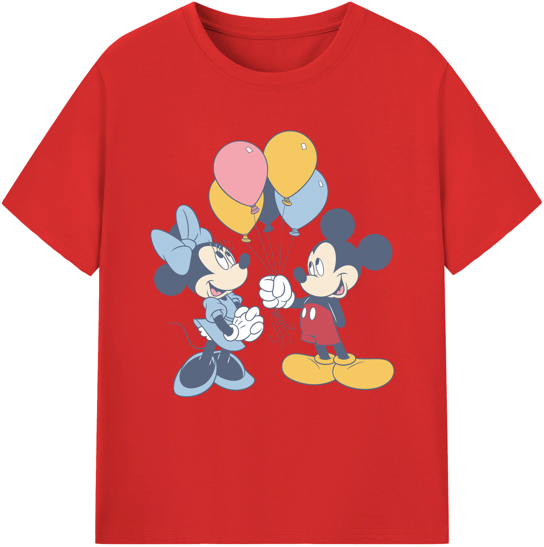 （画像用） ミッキーマウス Mickey Mouse 綿100％半袖Tシャツ（フロントプリント）