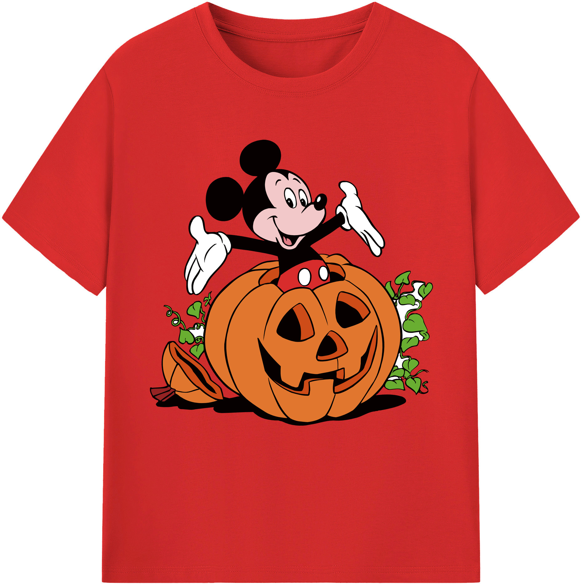 （画像用） ミッキーマウス Mickey Mouse 綿100％半袖Tシャツ（フロントプリント）