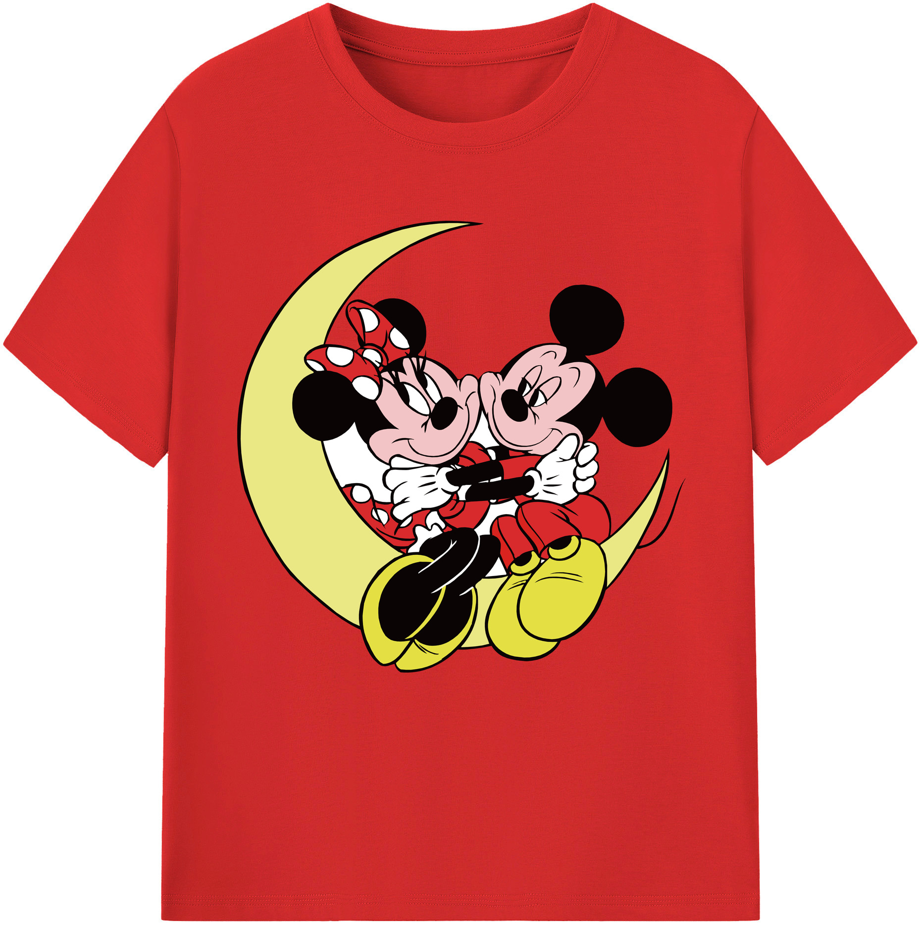 （画像用） ミッキーマウス Mickey Mouse 綿100％半袖Tシャツ（フロントプリント）