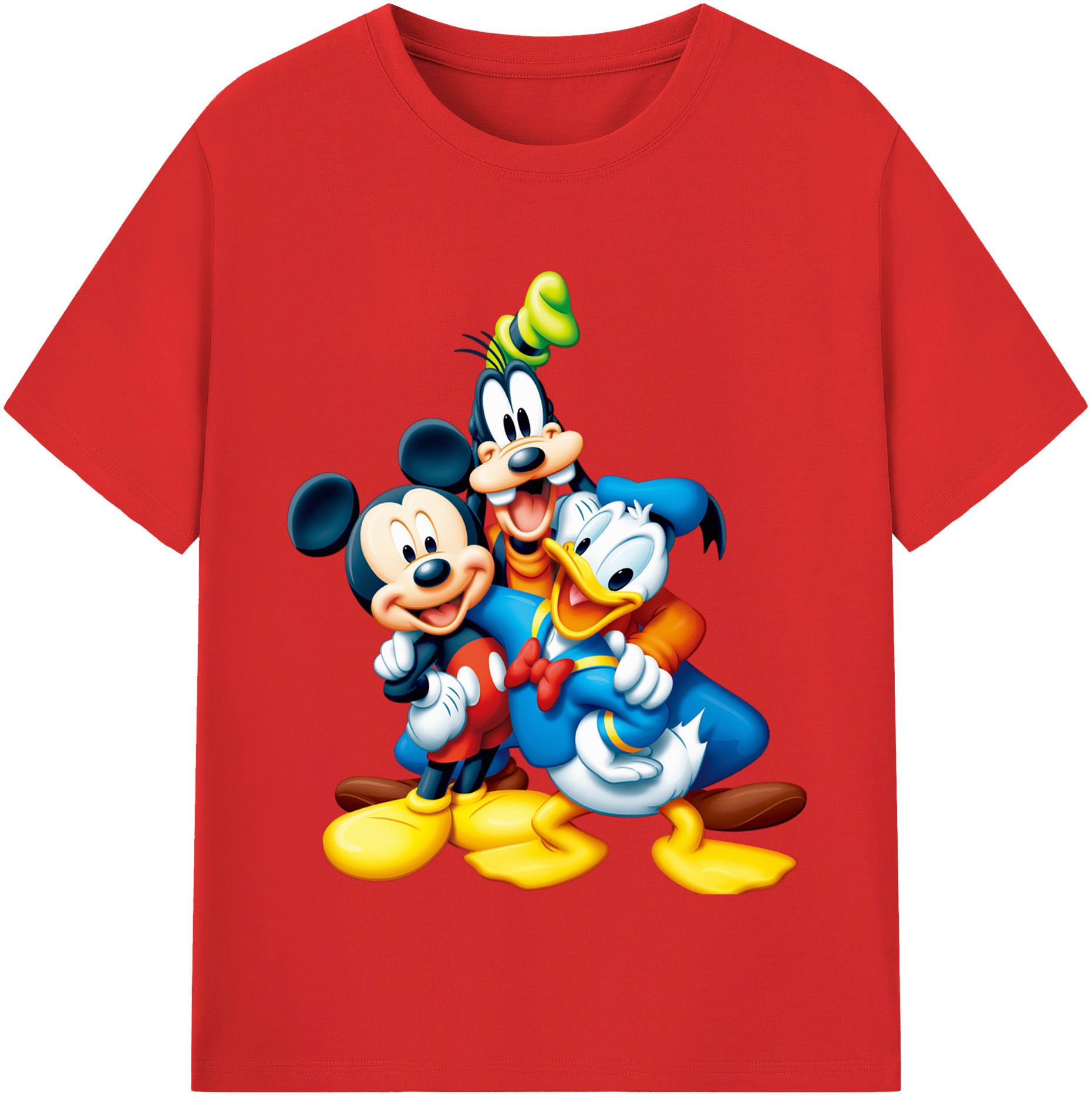 （画像用） ミッキーマウス Mickey Mouse 綿100％半袖Tシャツ（フロントプリント）