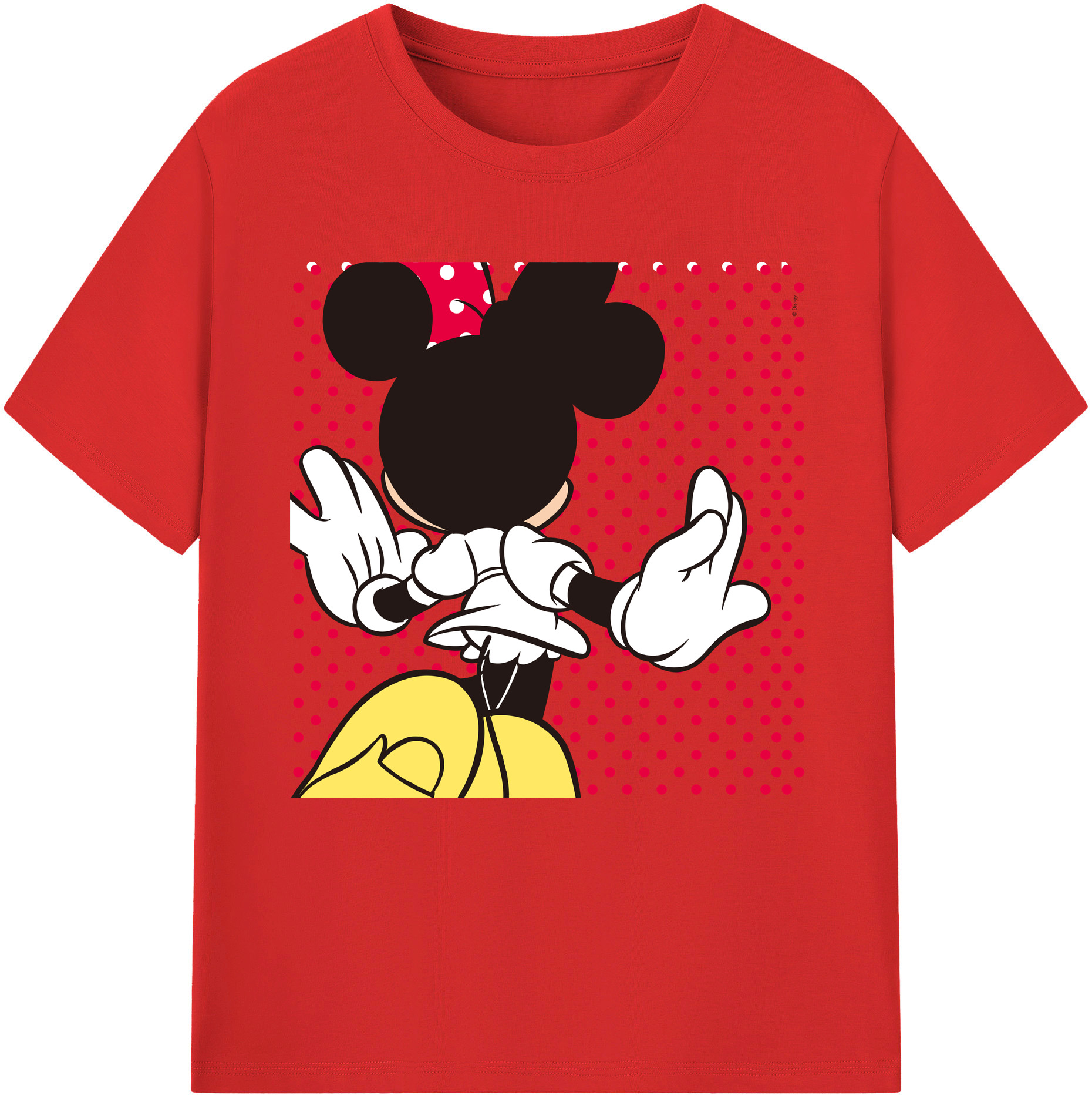 （画像用） ミッキーマウス Mickey Mouse 綿100％半袖Tシャツ（フロントプリント）
