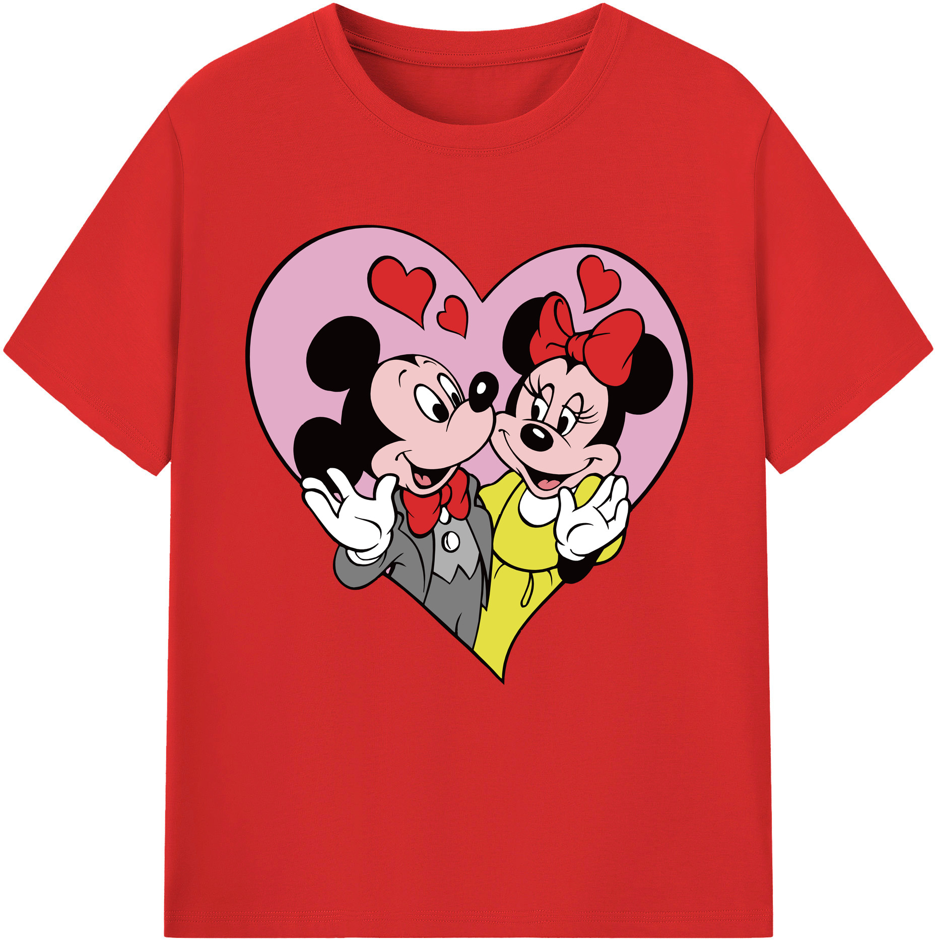 （画像用） ミッキーマウス Mickey Mouse 綿100％半袖Tシャツ（フロントプリント）