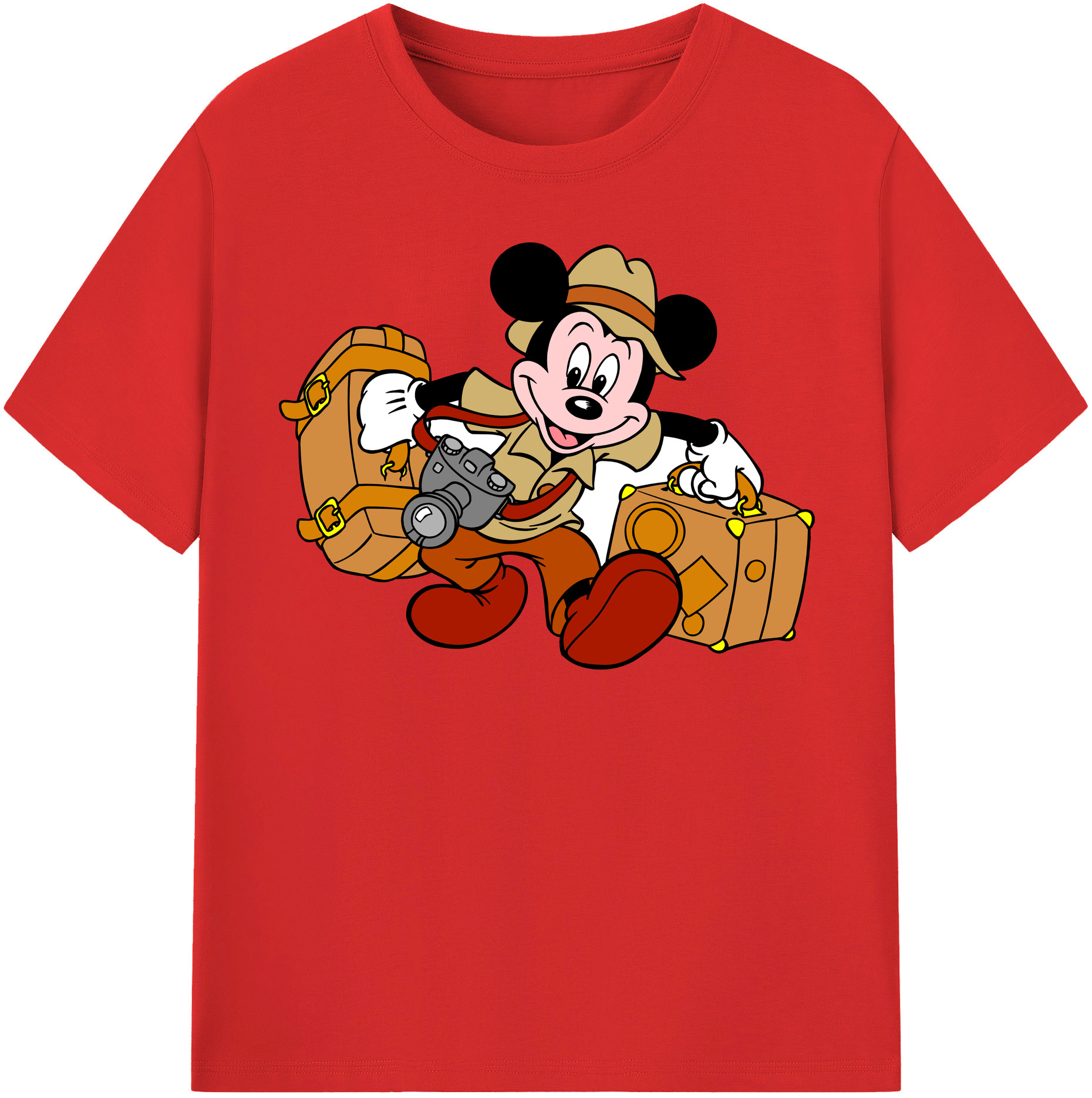 （画像用） ミッキーマウス Mickey Mouse 綿100％半袖Tシャツ（フロントプリント）