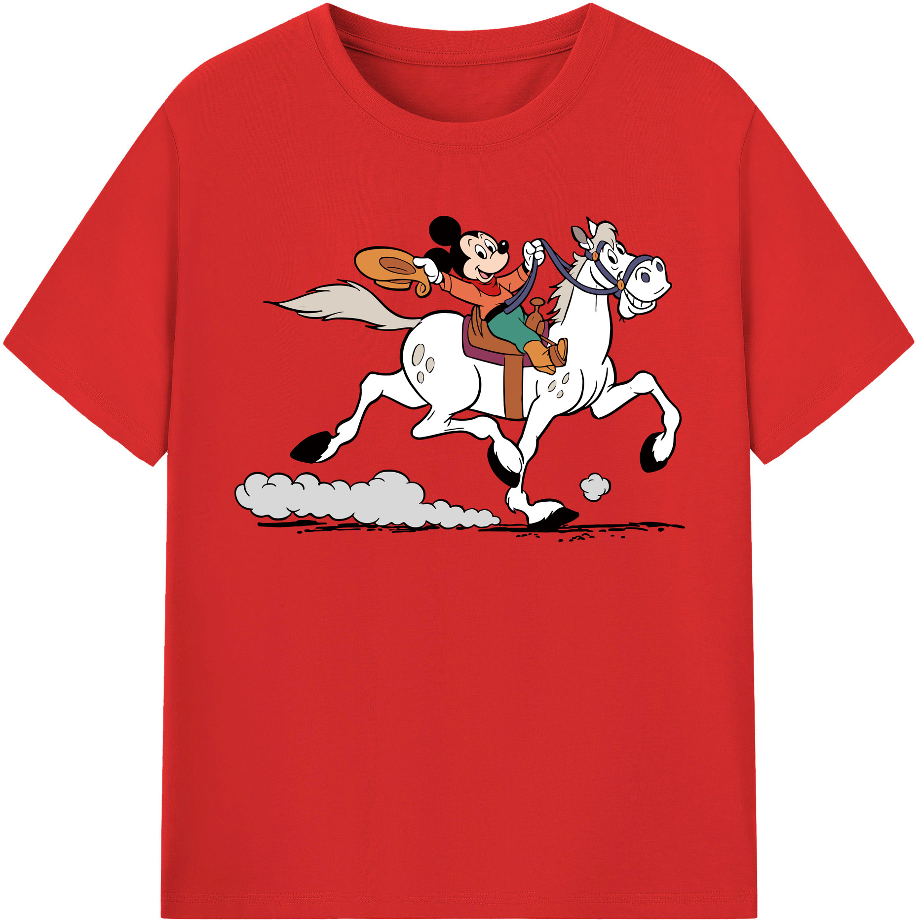 （画像用） ミッキーマウス Mickey Mouse 綿100％半袖Tシャツ（フロントプリント）