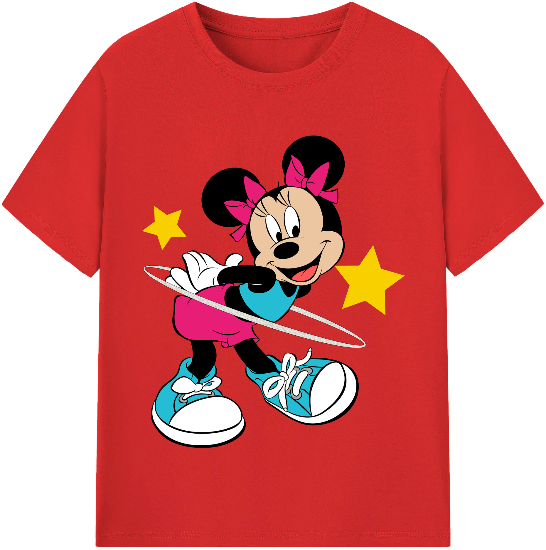 （画像用） ミッキーマウス Mickey Mouse 綿100％半袖Tシャツ（フロントプリント）