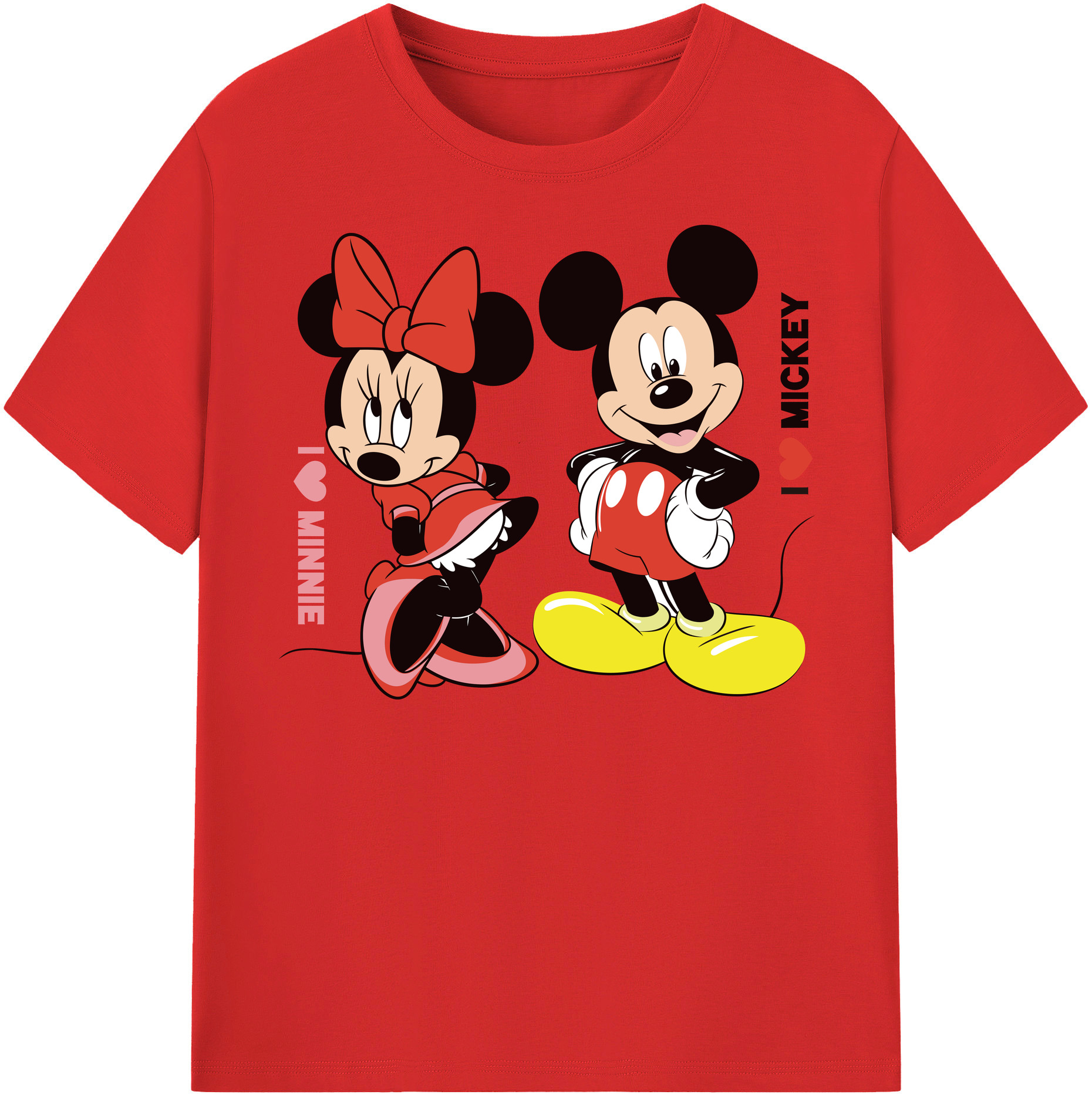 （画像用） ミッキーマウス Mickey Mouse 綿100％半袖Tシャツ（フロントプリント）