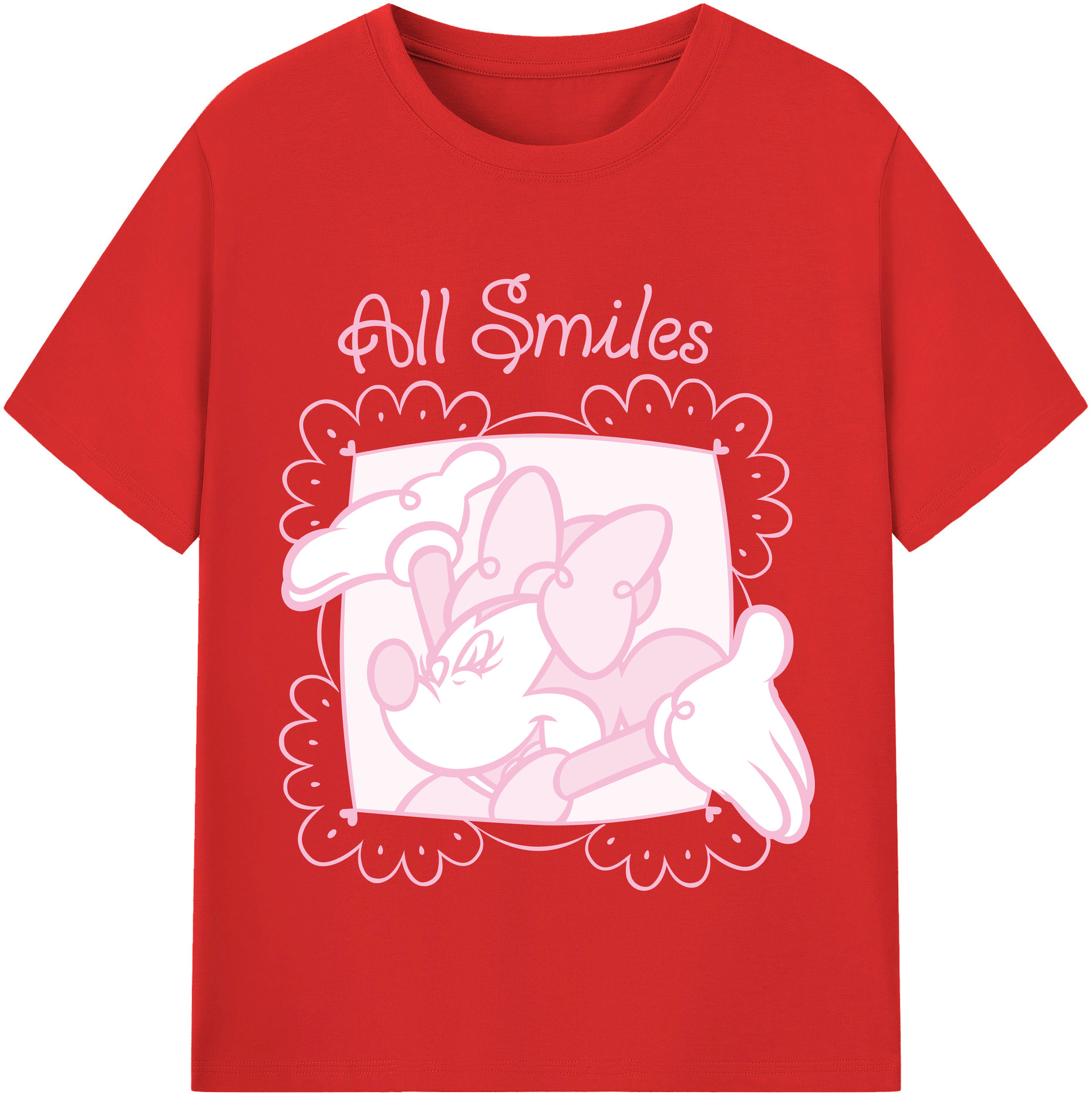 （画像用） ミッキーマウス Mickey Mouse 綿100％半袖Tシャツ（フロントプリント）