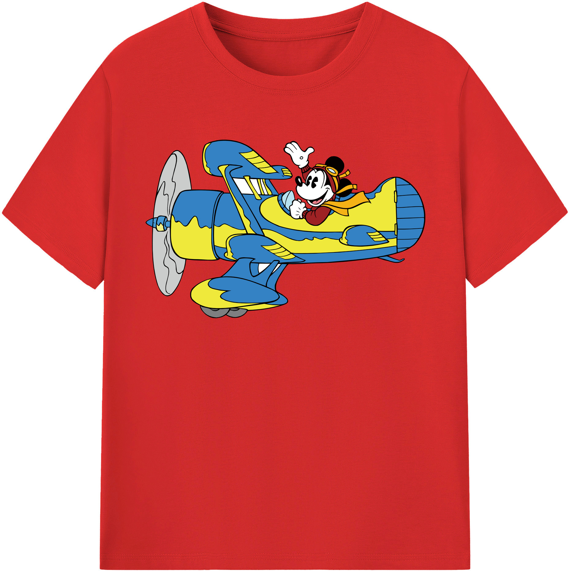 （画像用） ミッキーマウス Mickey Mouse 綿100％半袖Tシャツ（フロントプリント）
