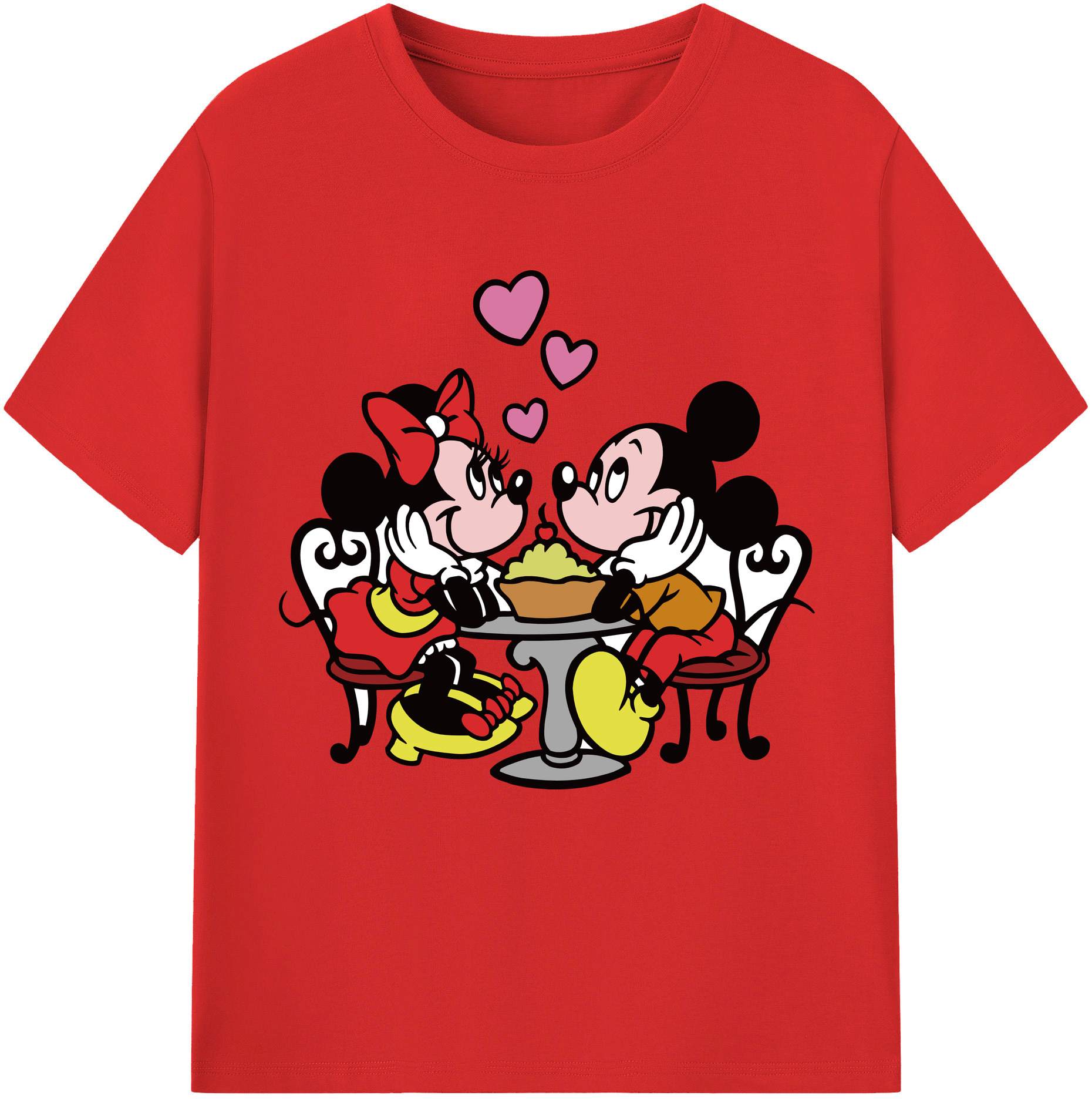 （画像用） ミッキーマウス Mickey Mouse 綿100％半袖Tシャツ（フロントプリント）