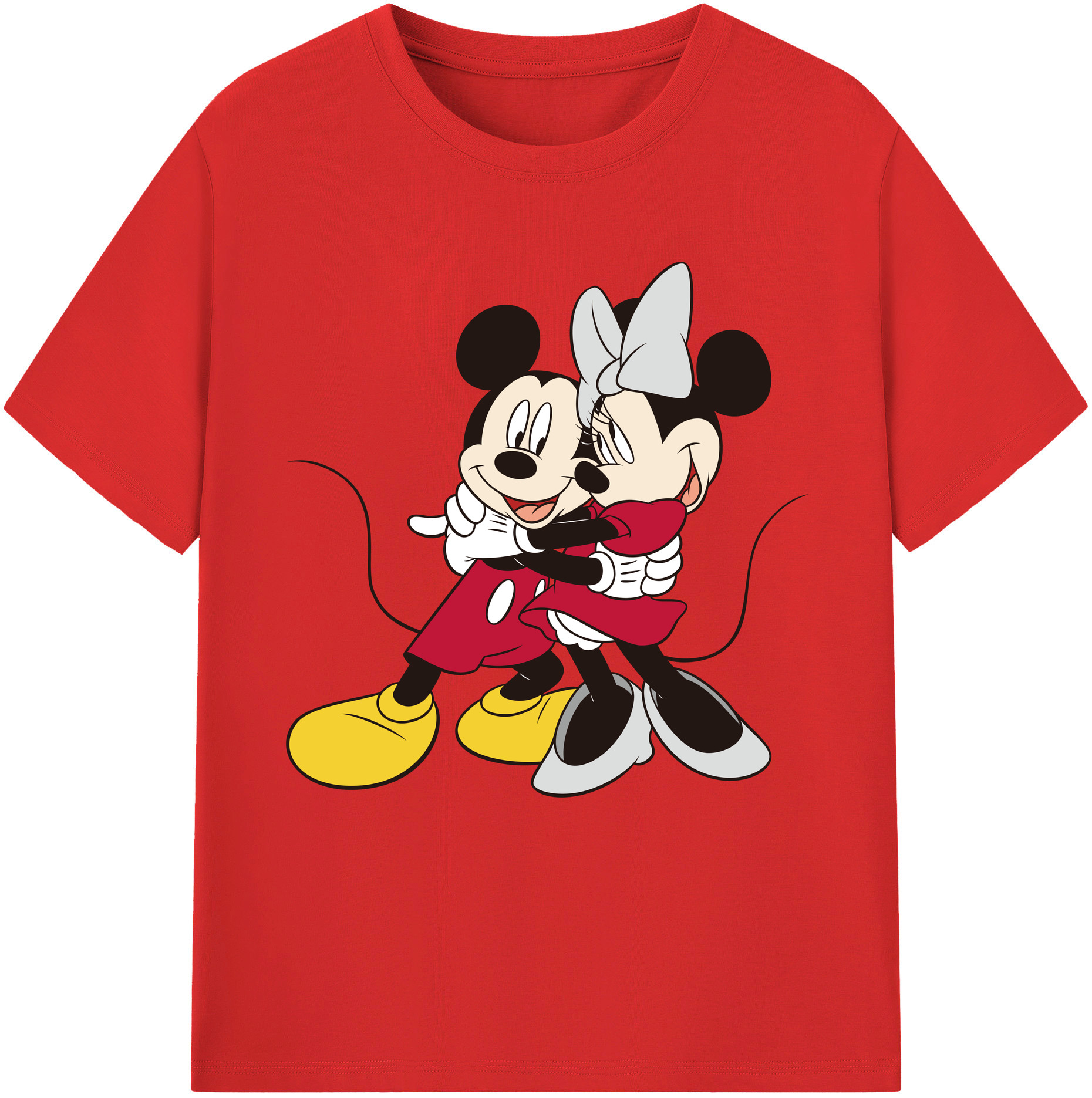 （画像用） ミッキーマウス Mickey Mouse 綿100％半袖Tシャツ（フロントプリント）