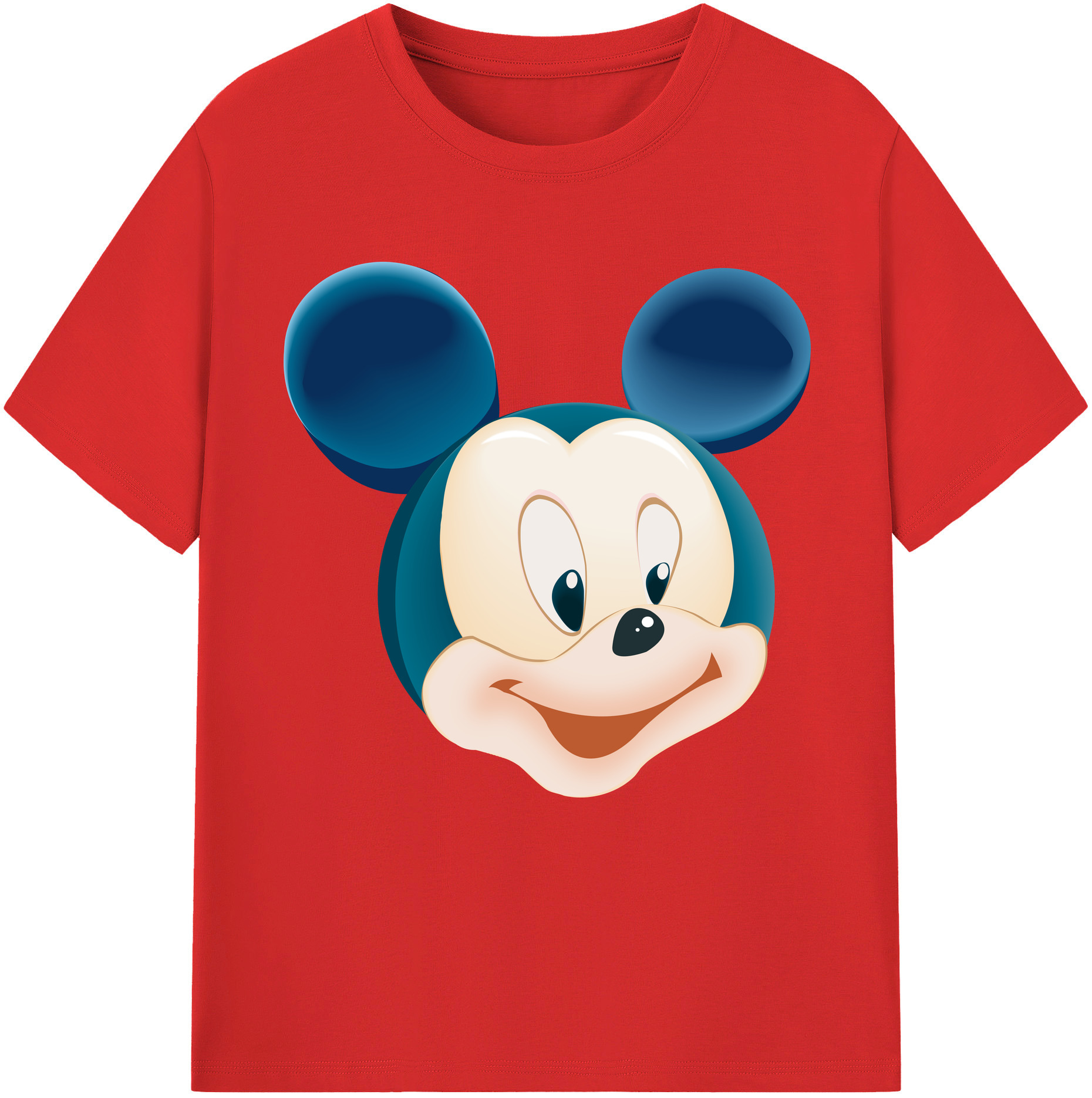 （画像用） ミッキーマウス Mickey Mouse 綿100％半袖Tシャツ（フロントプリント）