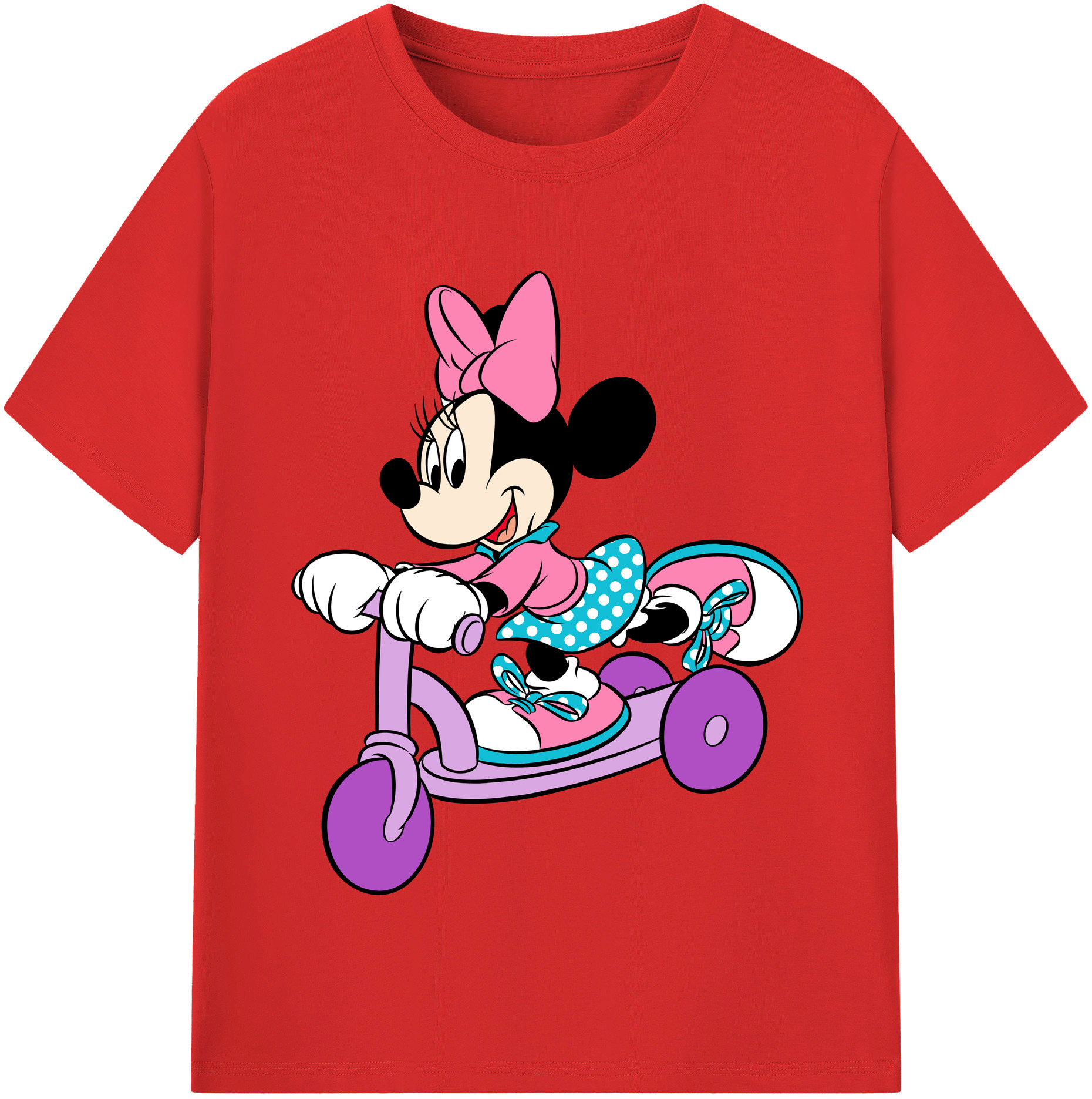 （画像用） ミッキーマウス Mickey Mouse 綿100％半袖Tシャツ（フロントプリント）