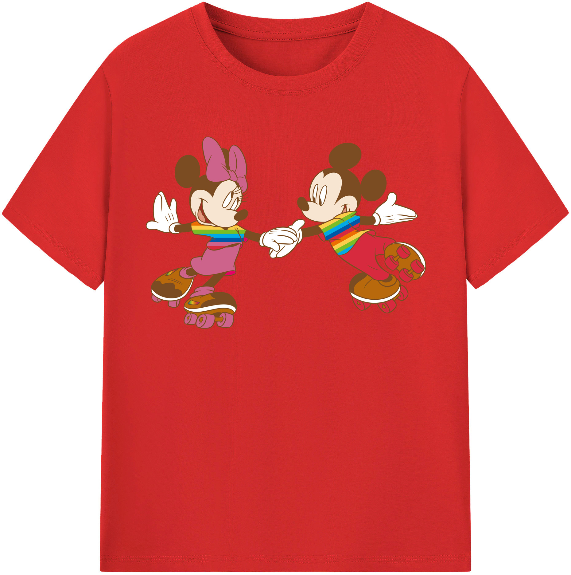 （画像用） ミッキーマウス Mickey Mouse 綿100％半袖Tシャツ（フロントプリント）