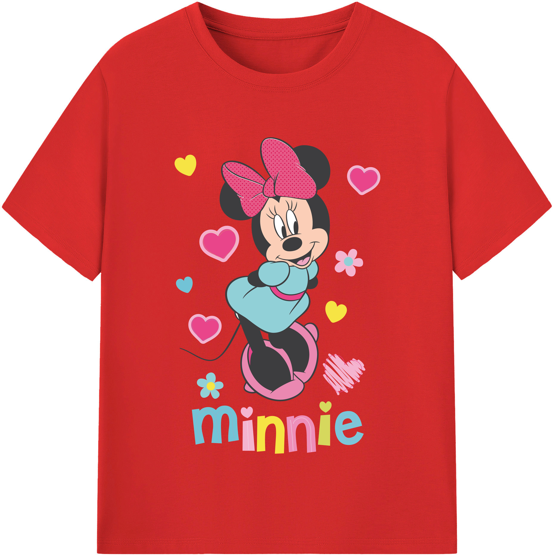 （画像用） ミッキーマウス Mickey Mouse 綿100％半袖Tシャツ（フロントプリント）