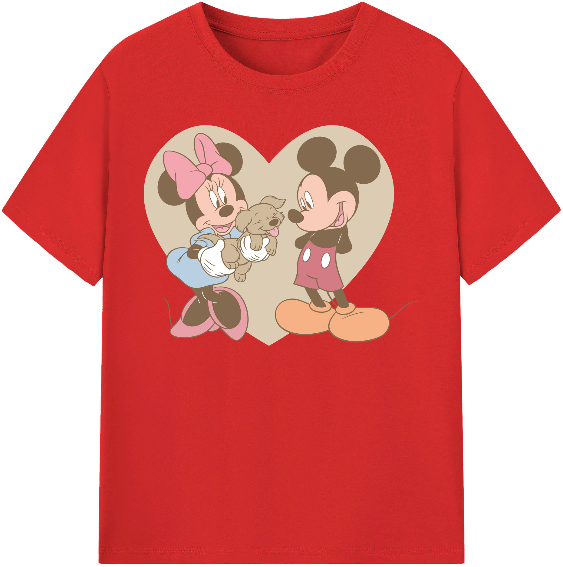 （画像用） ミッキーマウス Mickey Mouse 綿100％半袖Tシャツ（フロントプリント）