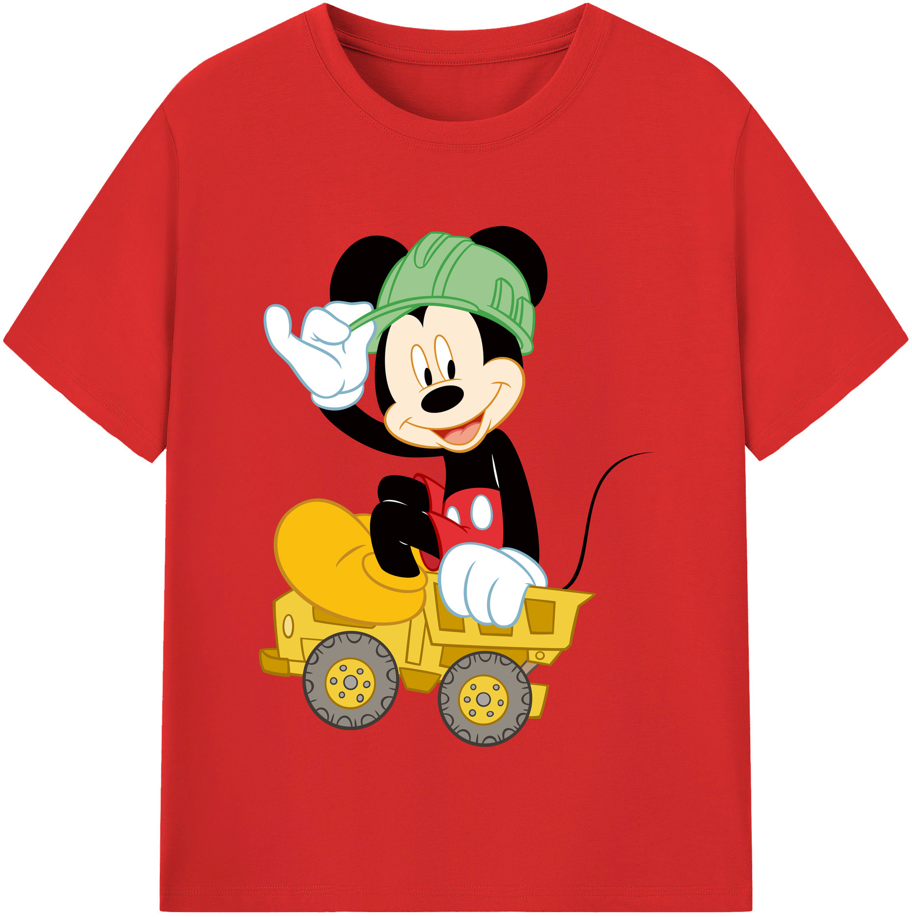 （画像用） ミッキーマウス Mickey Mouse 綿100％半袖Tシャツ（フロントプリント）