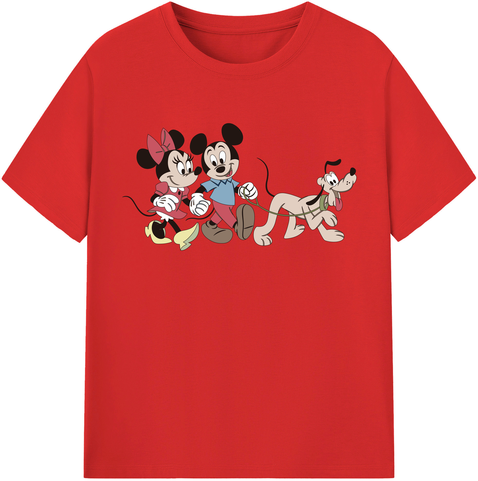 （画像用） ミッキーマウス Mickey Mouse 綿100％半袖Tシャツ（フロントプリント）