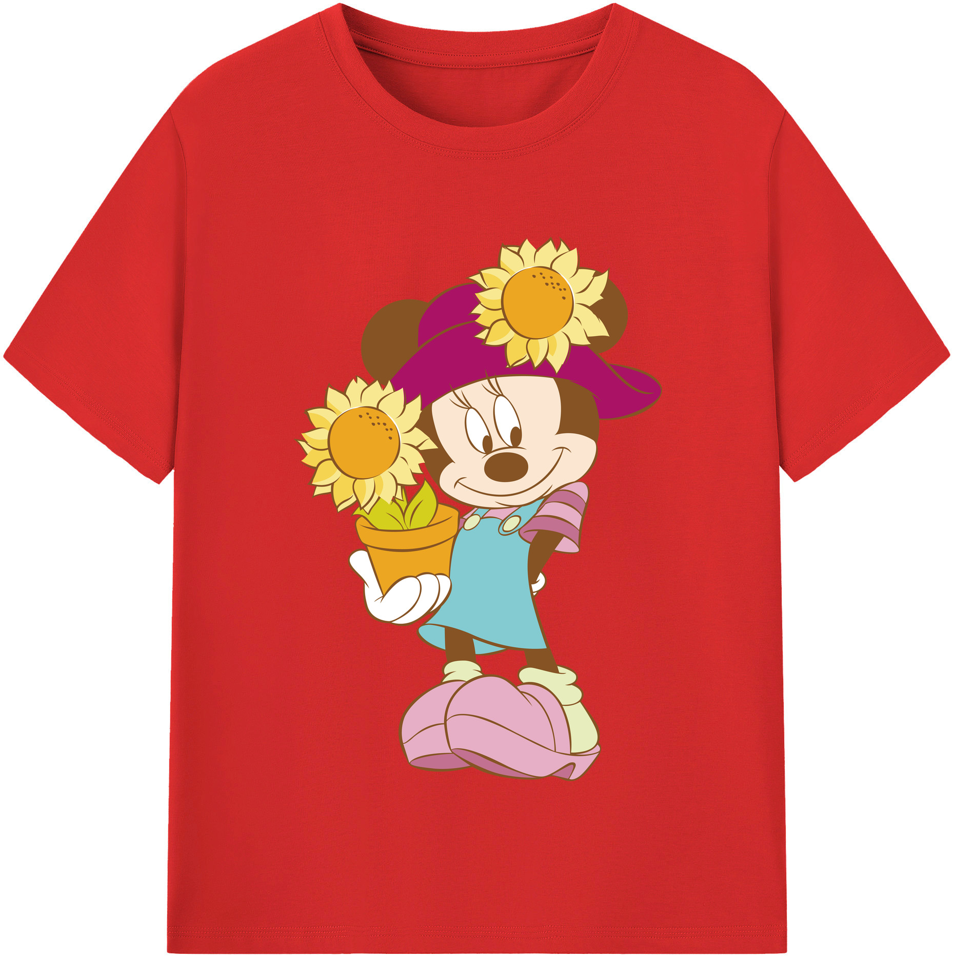 （画像用） ミッキーマウス Mickey Mouse 綿100％半袖Tシャツ（フロントプリント）