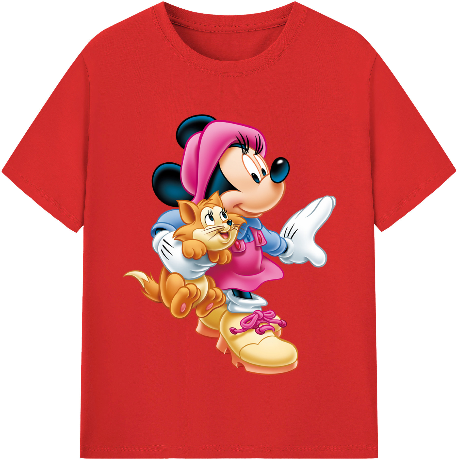 （画像用） ミッキーマウス Mickey Mouse 綿100％半袖Tシャツ（フロントプリント）
